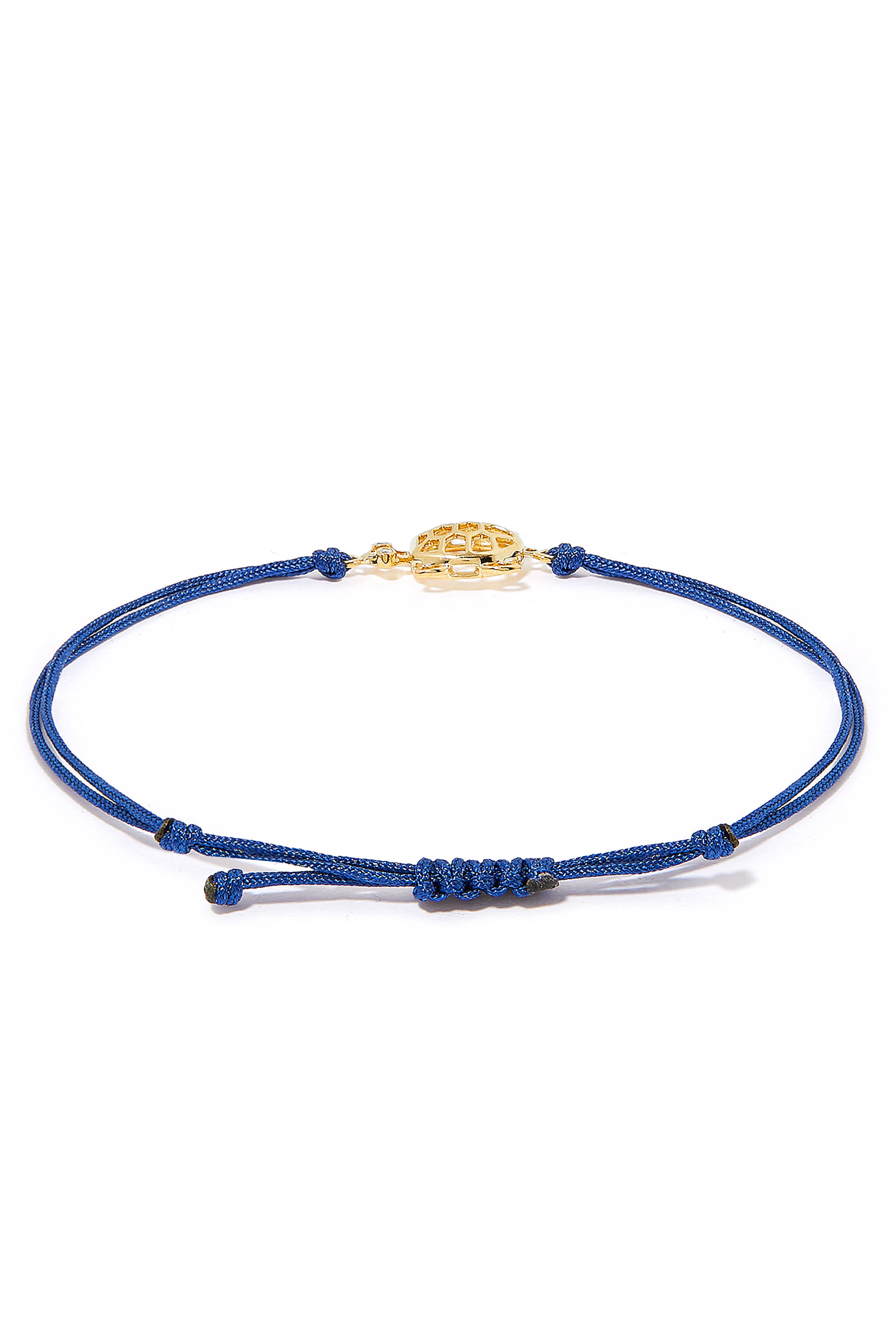 Turtle Thread Bracelet, 9k Yellow Gold with Diamond