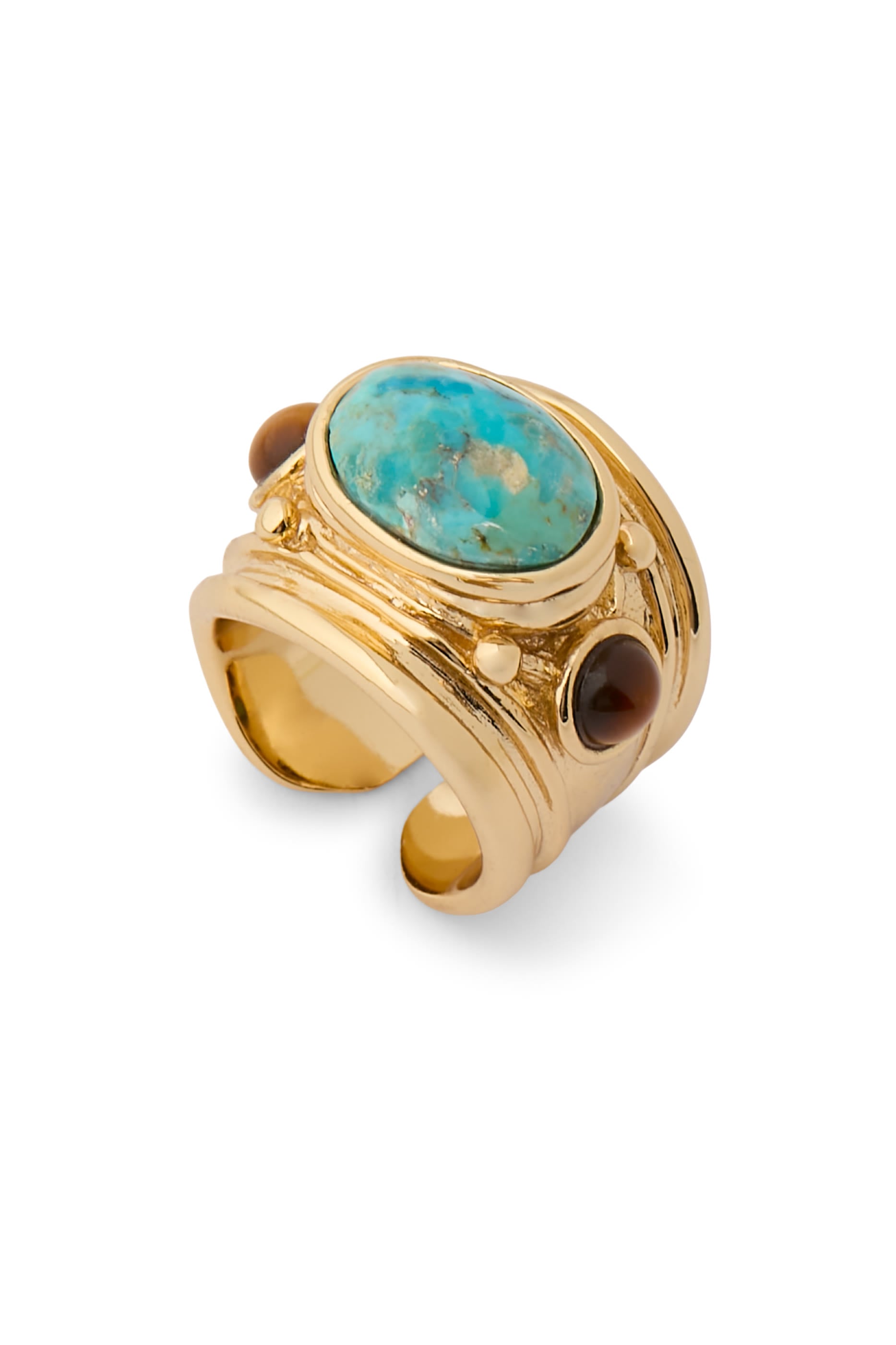 Simone Ring, Gold-Plated Brass