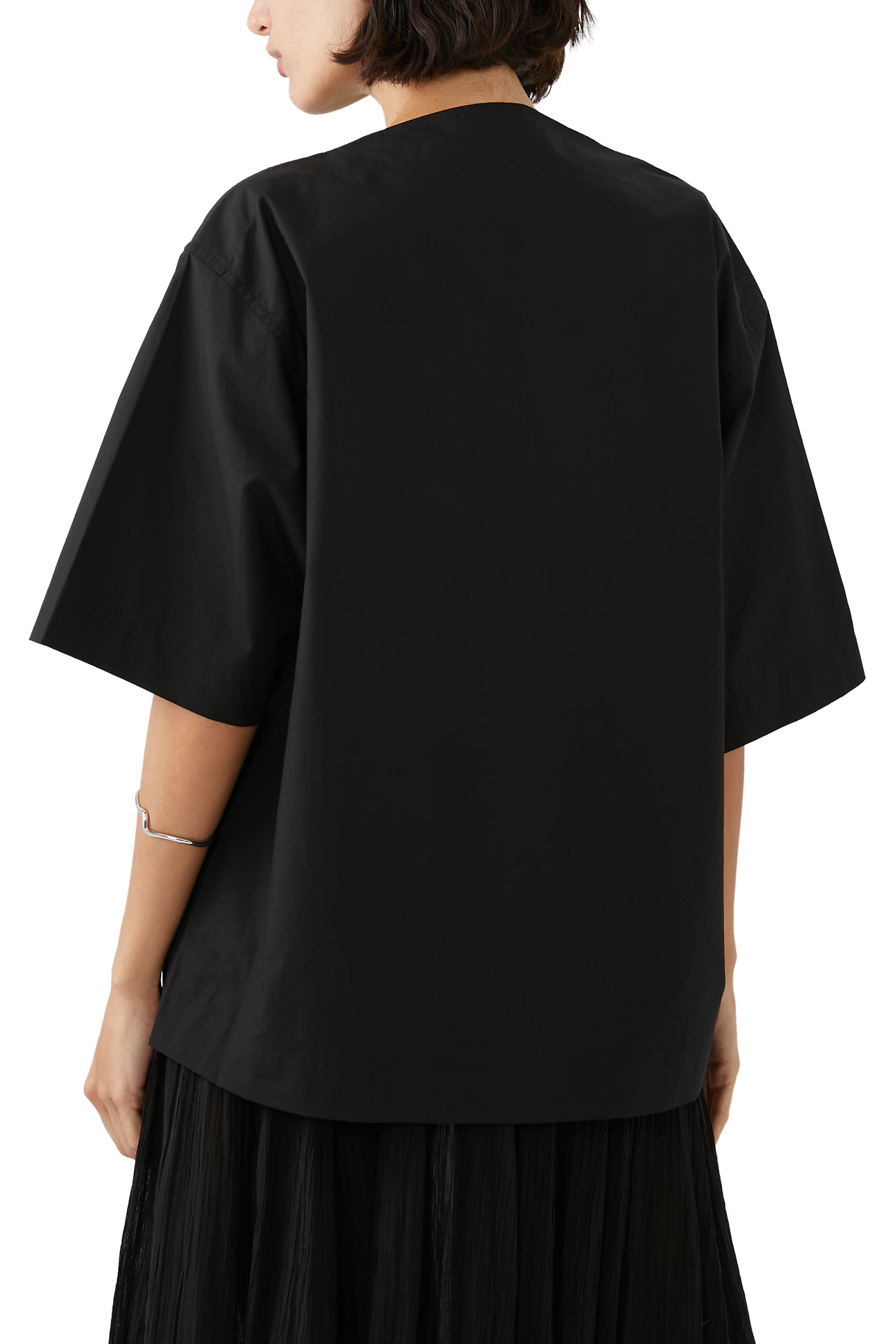 Dart-Neck Cotton Top