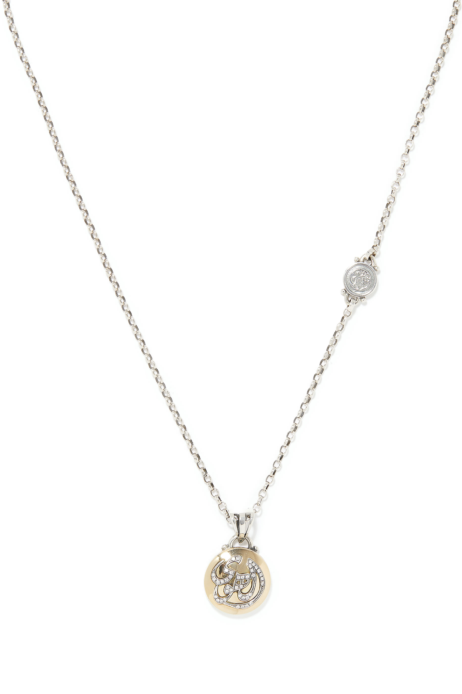 Dainty Calligraphy Necklace with Diamonds