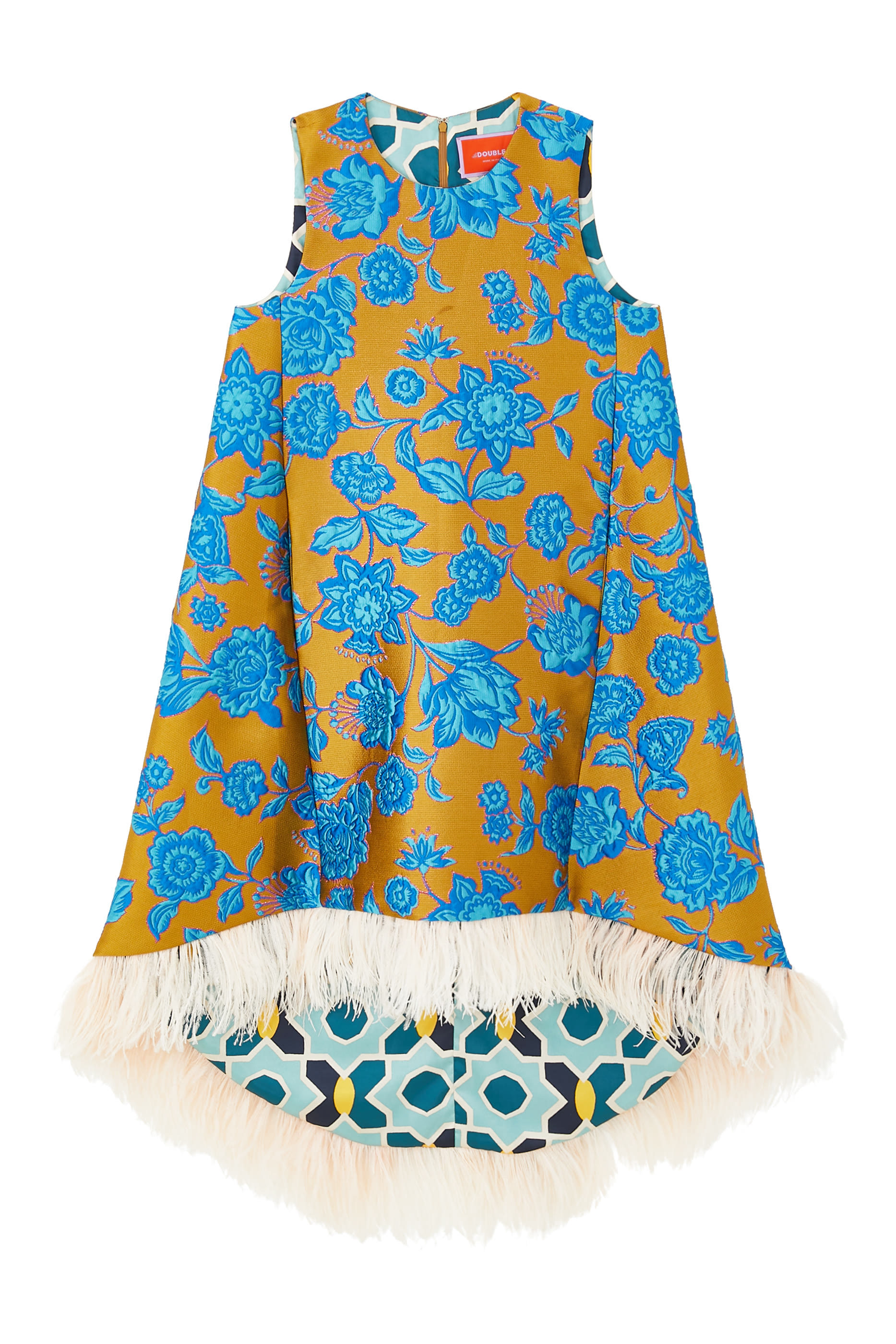 La Scala High Dress with Feathers