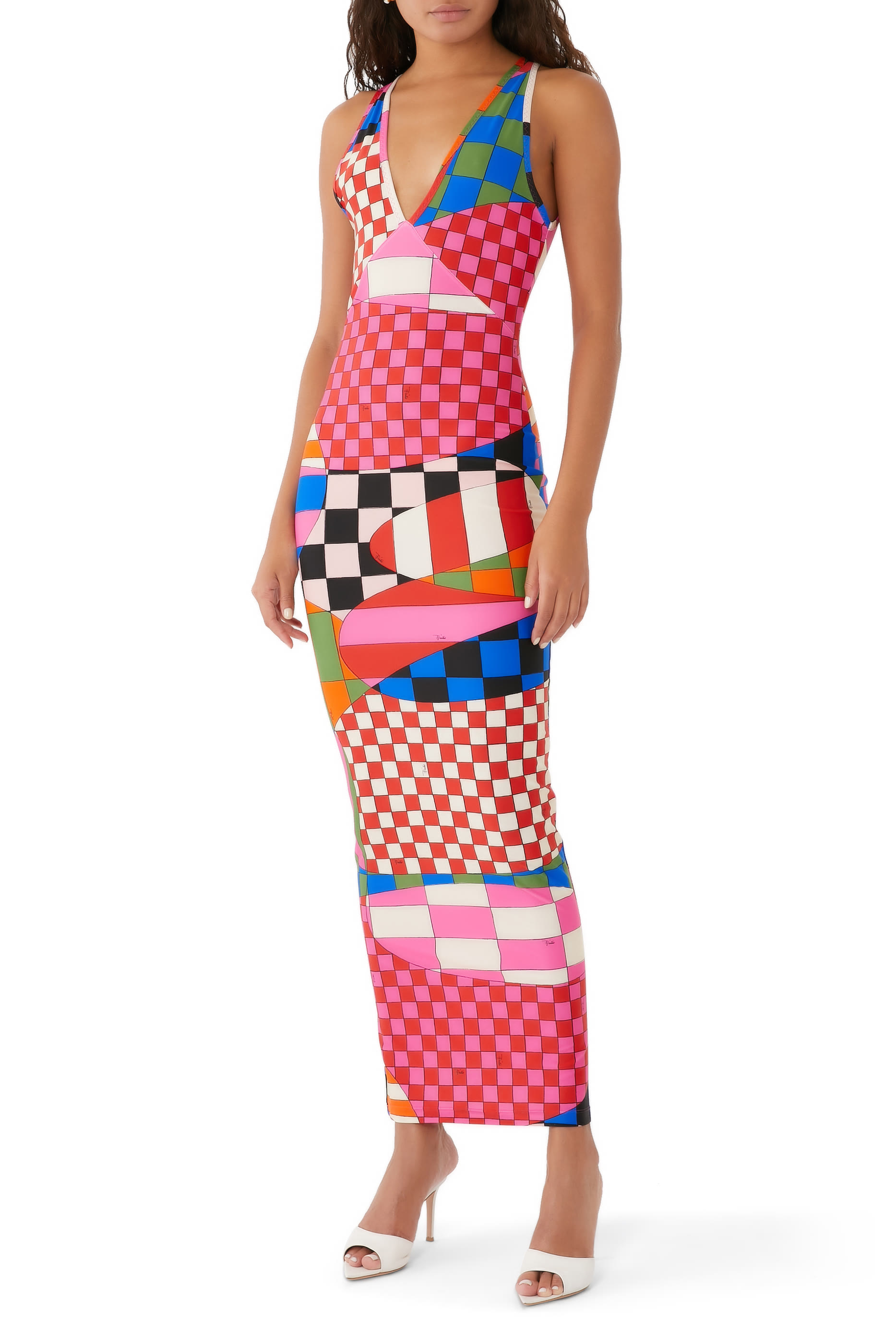 Giardino-Print Long Dress