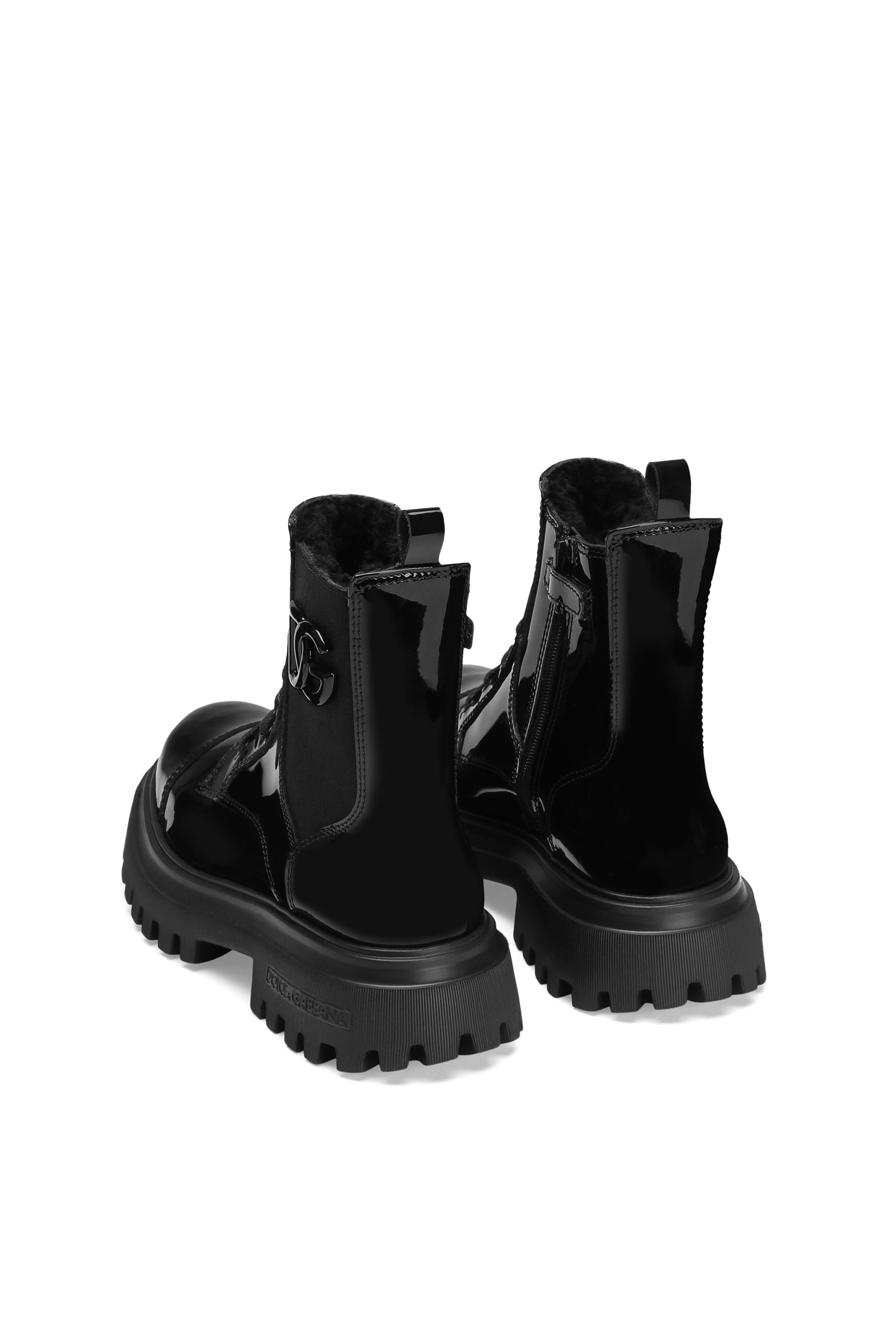 Kids Patent Leather Ankle Boots 