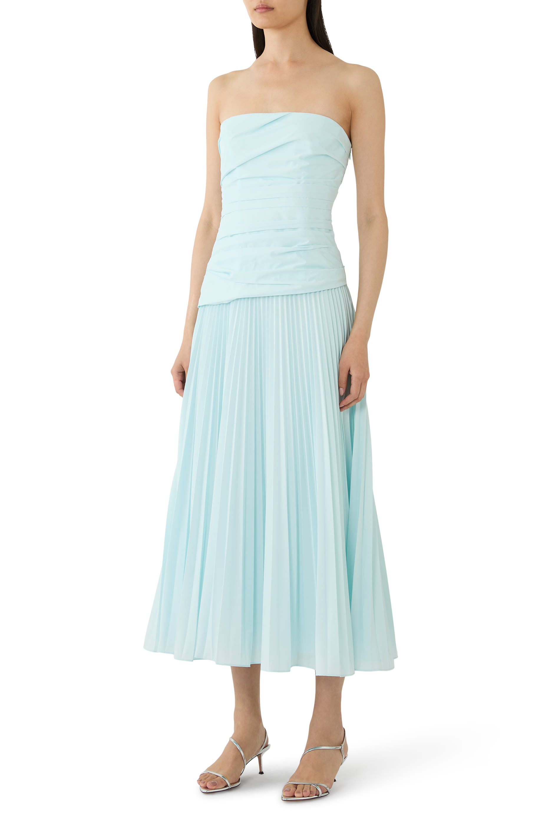 Arie Pleated Bustier Dress