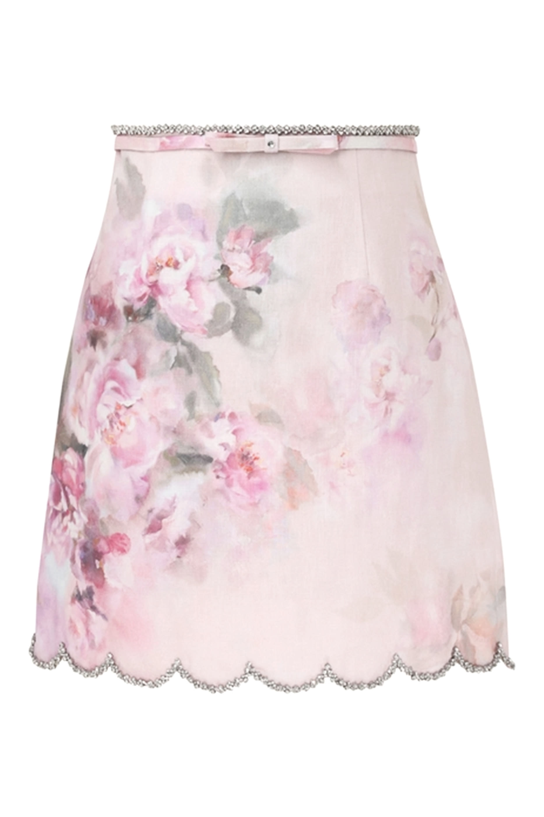 Crush Scalloped Mini Skirt