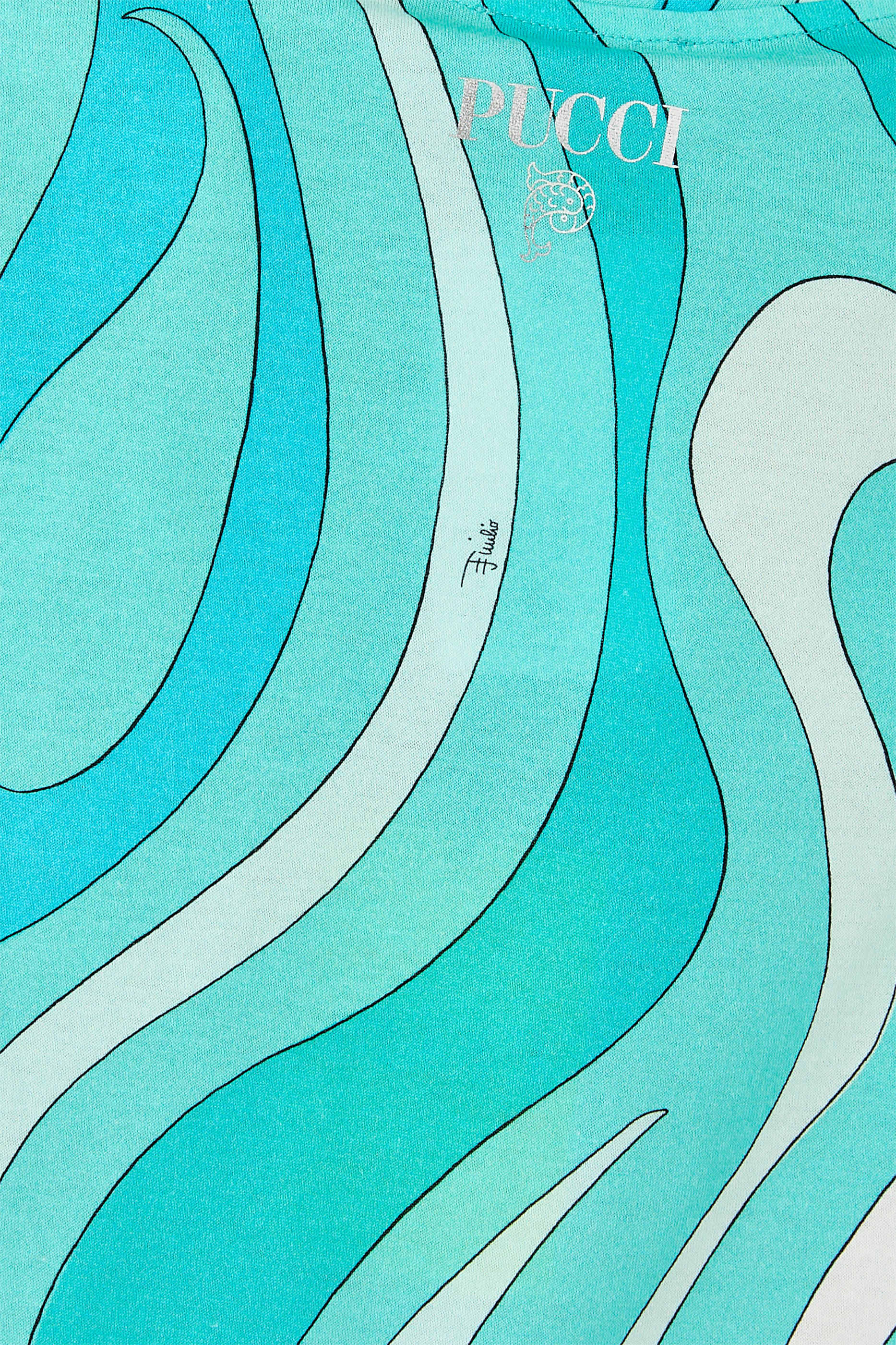 Marmo Print Crop Top