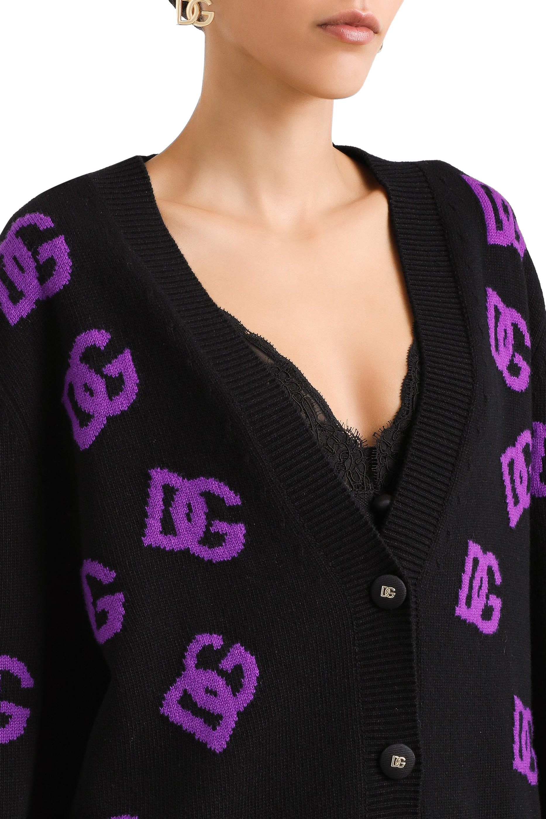 Logo-Embroidered Cardigan