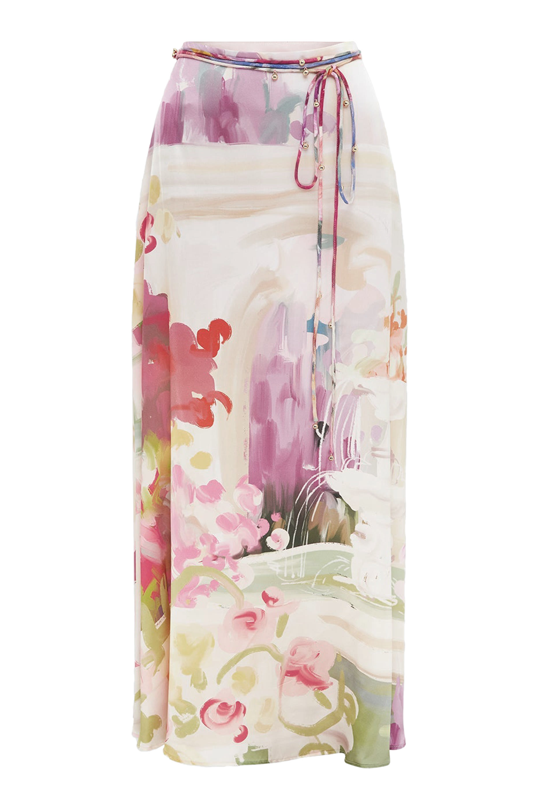 Macey Jardin Print Midi Skirt