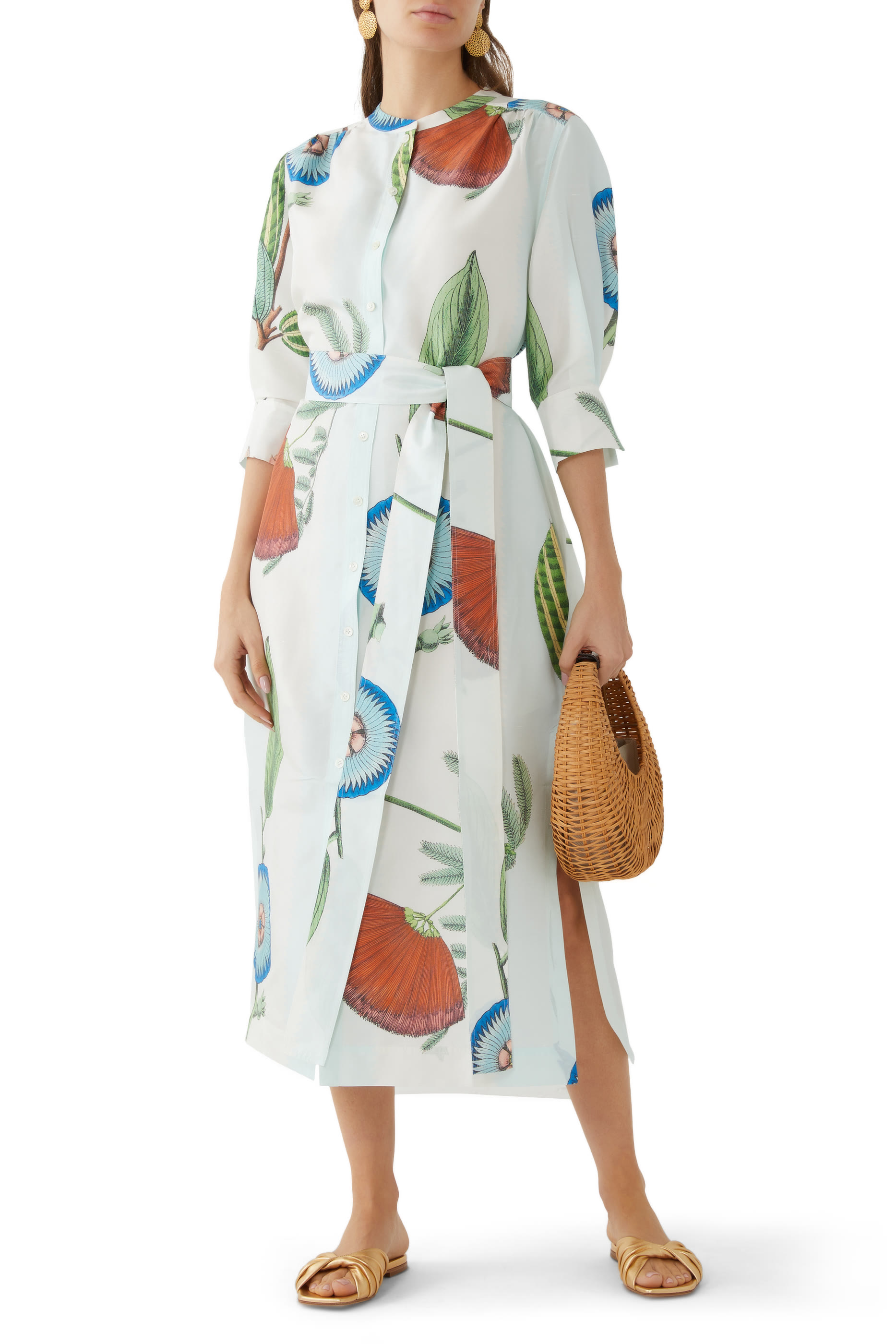 Grand Floral Column Dress