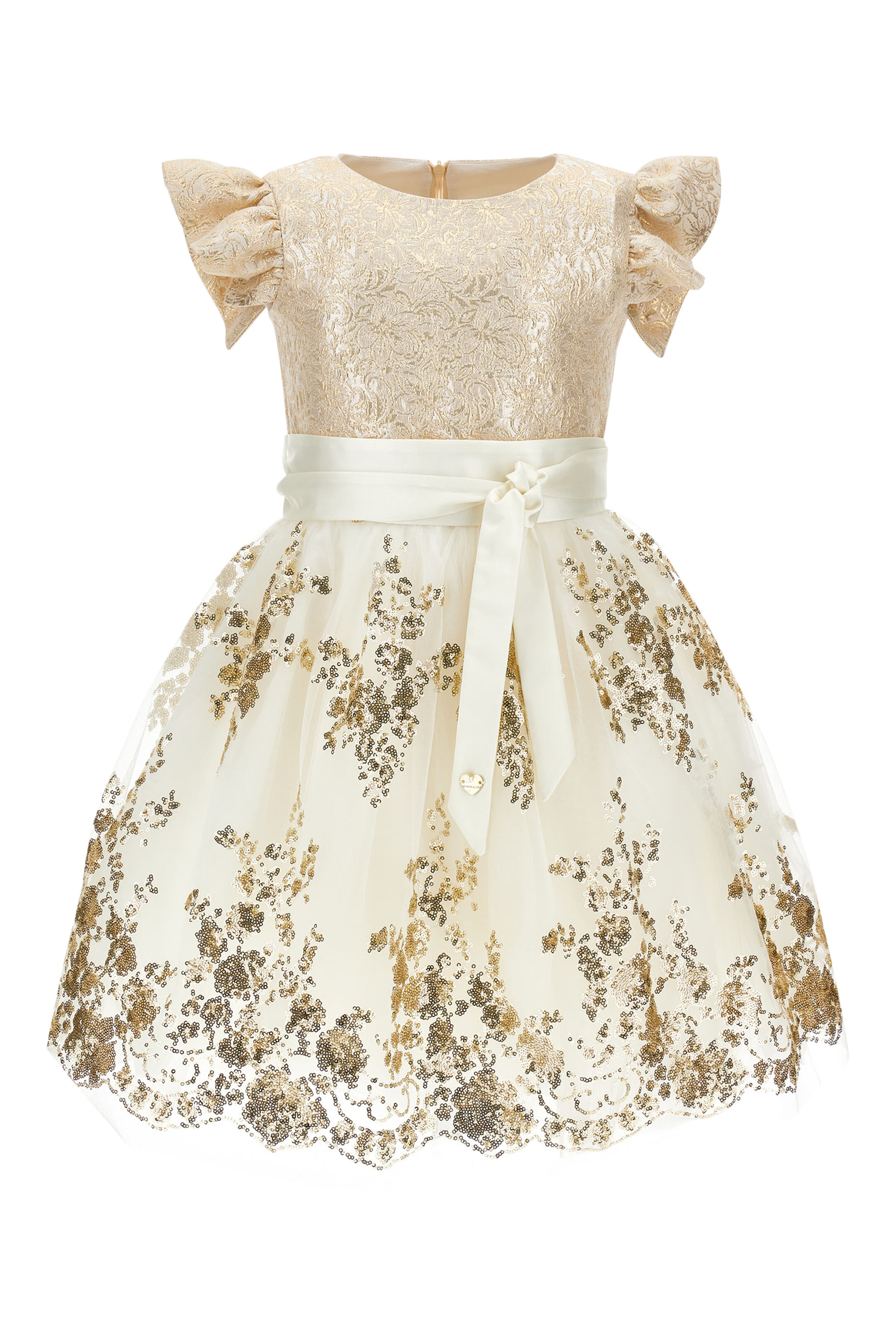 Light Sequin Embroidered Dress