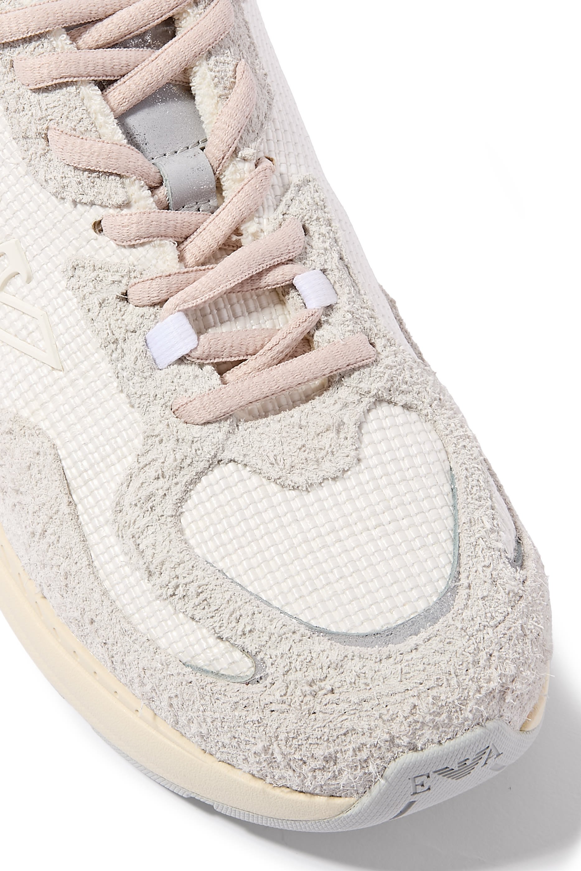 Logo Suede & Mesh Sneakers 