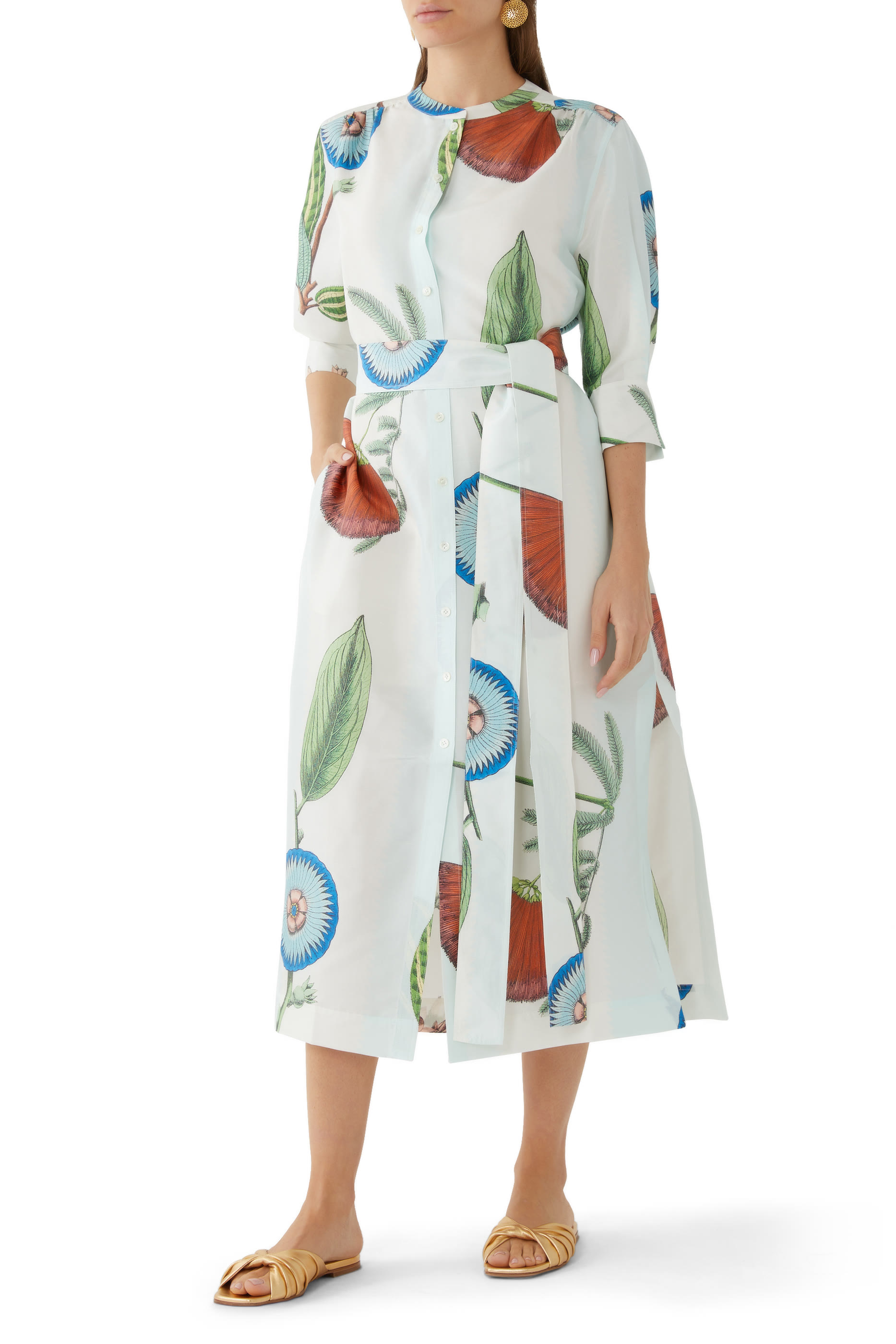 Grand Floral Column Dress