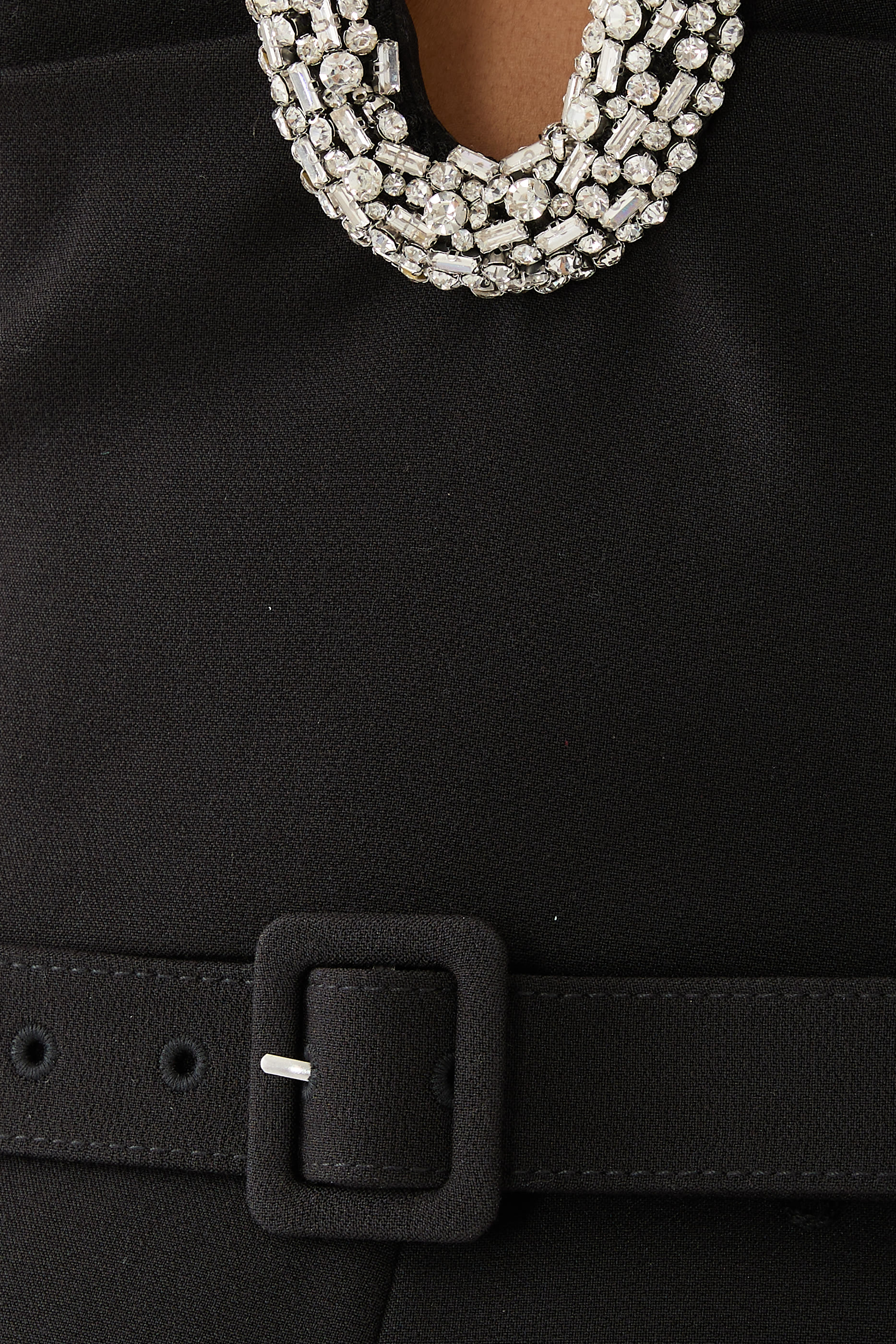 Strapless Embellished Crepe Jumpsuit