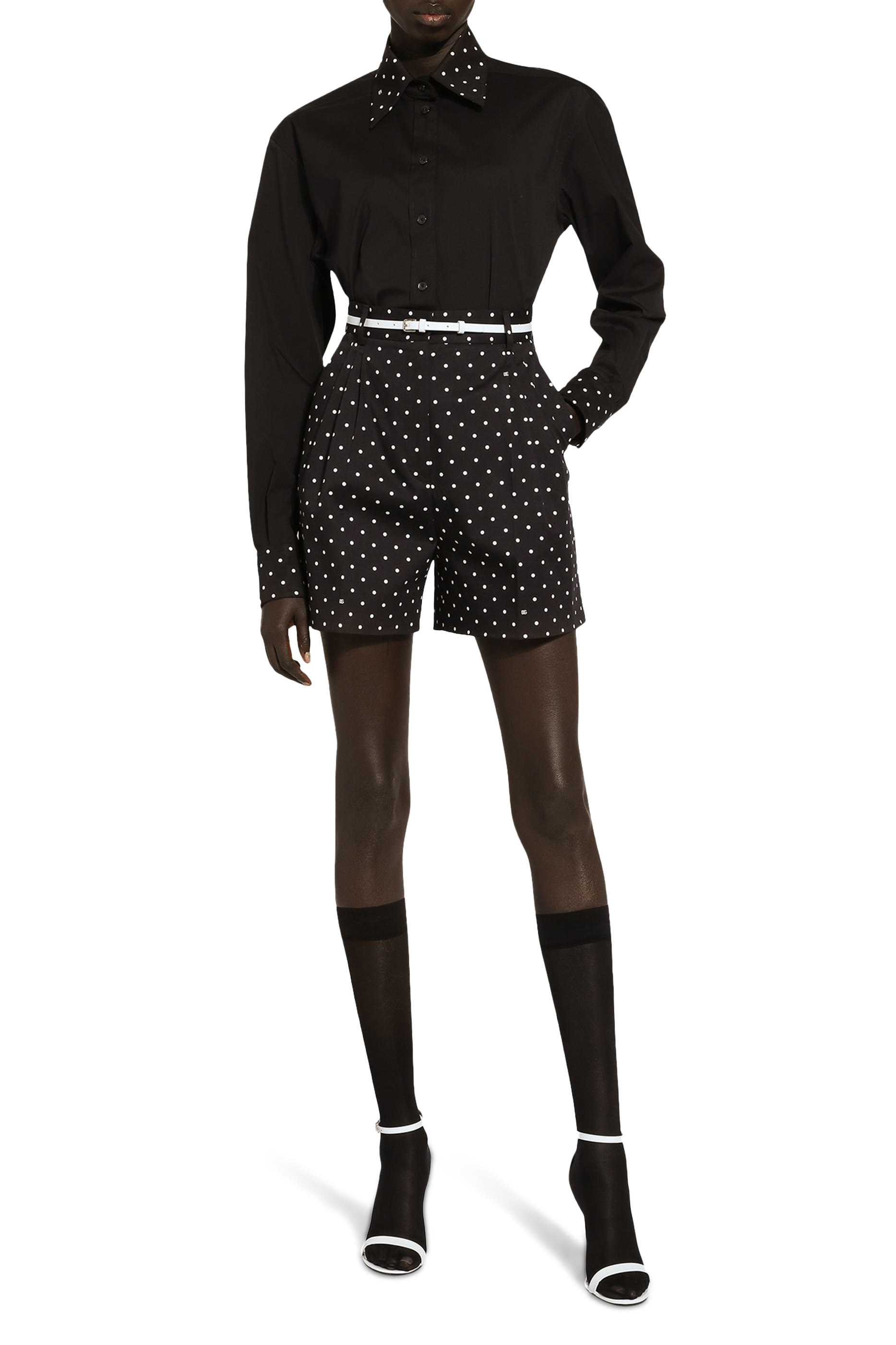 Polka-dot Cotton Shorts