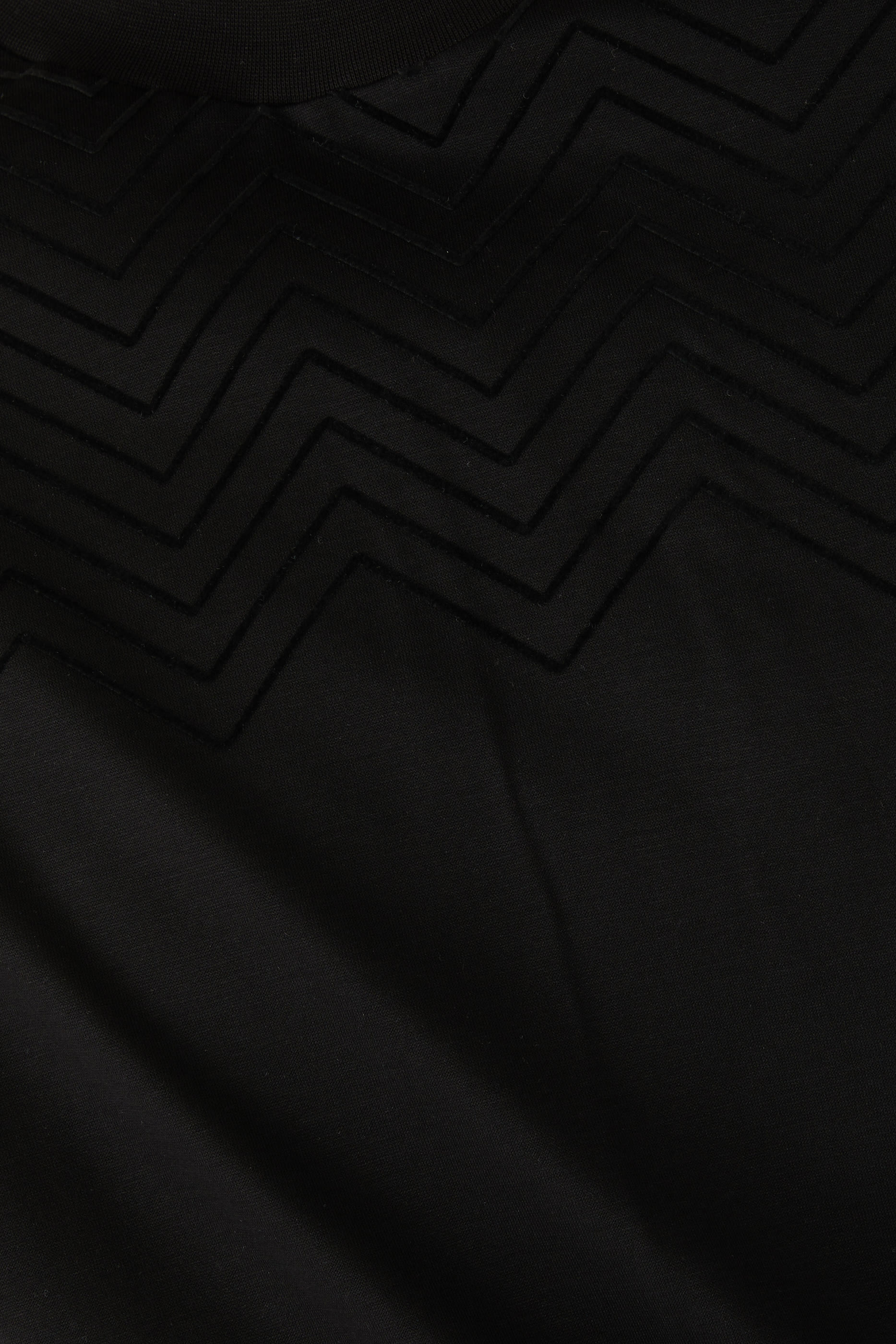 Chevron Flock Detail Jersey T-Shirt