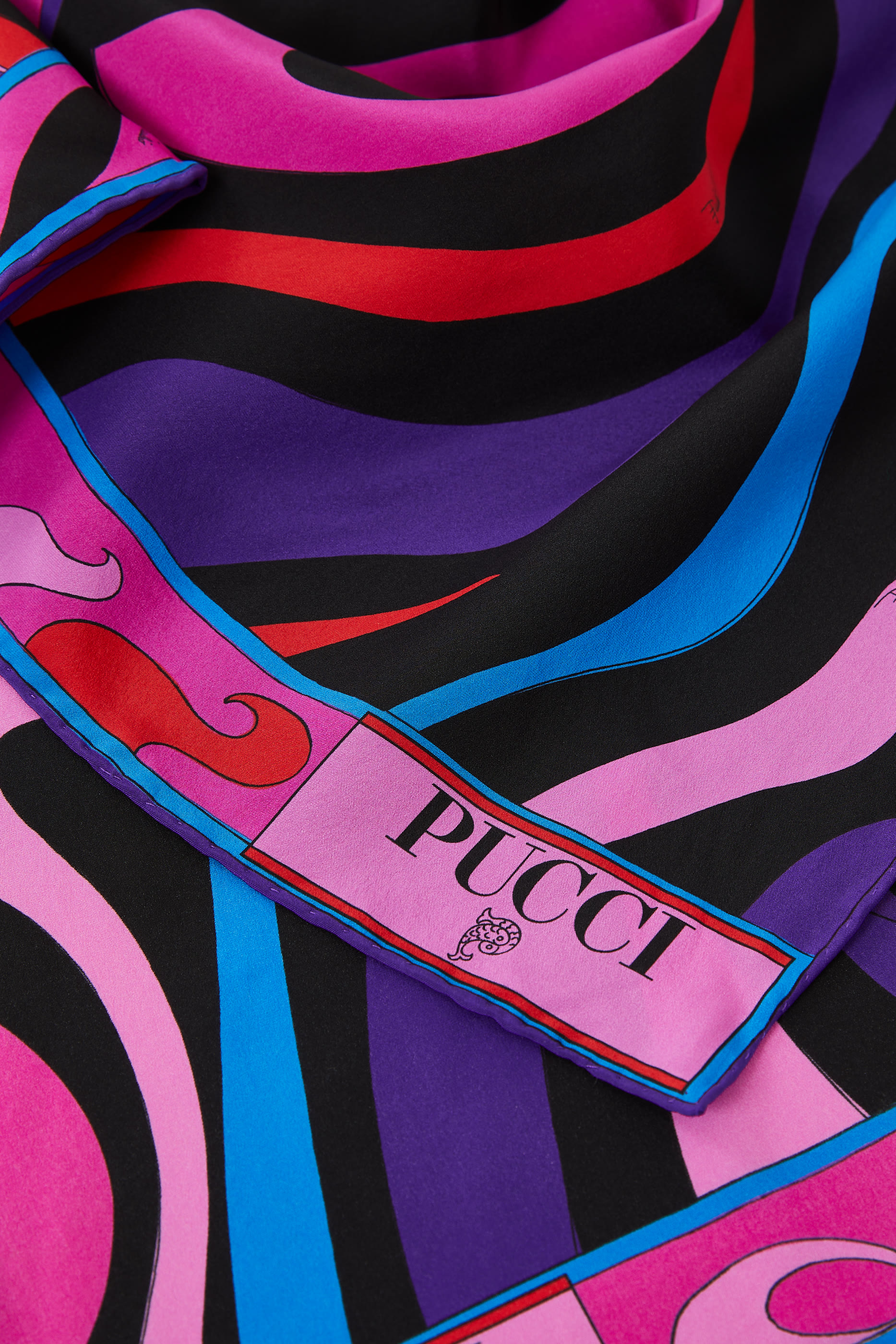 Marmo-Print Silk-Twill Hijab