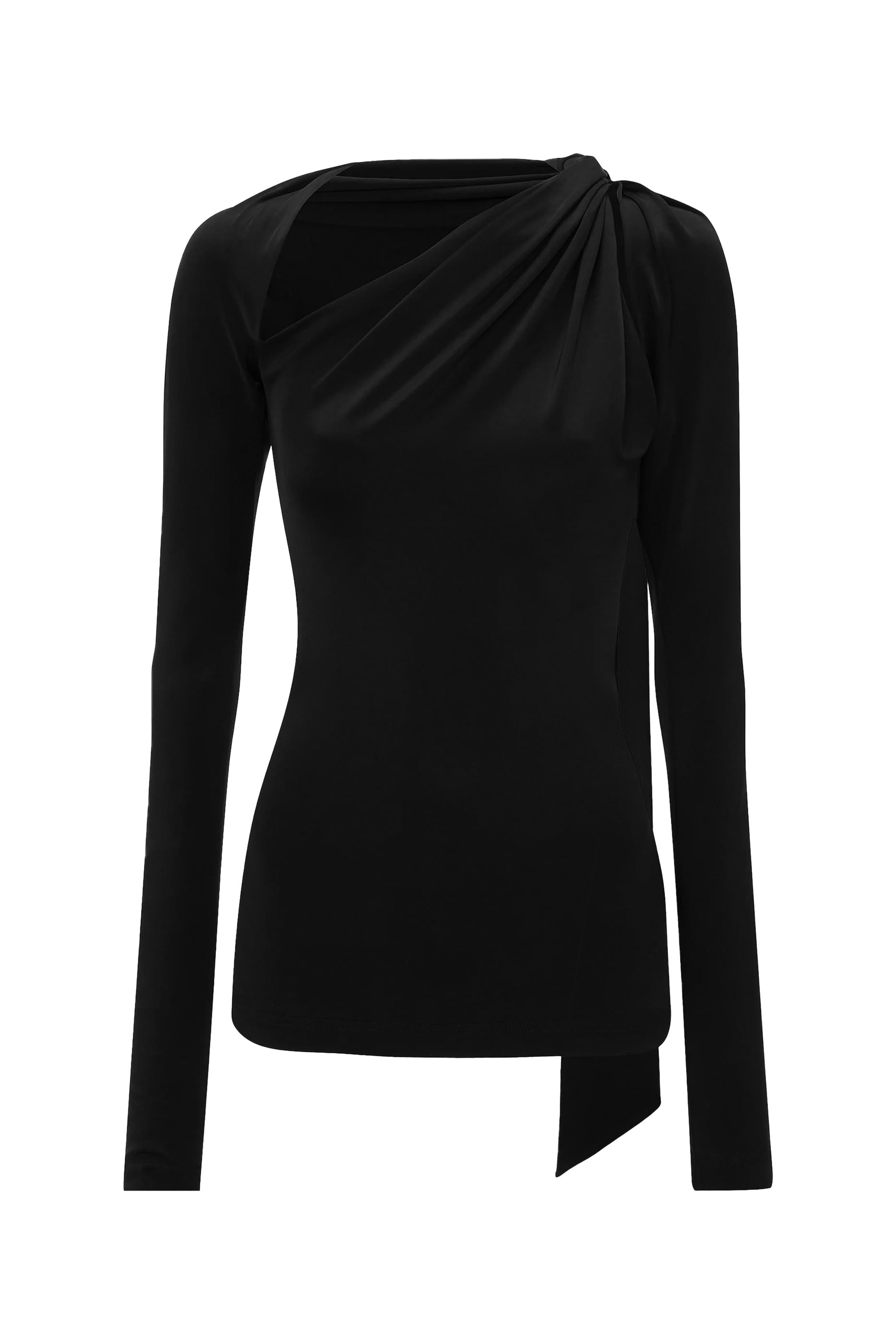 Slash Neck Jersey Top