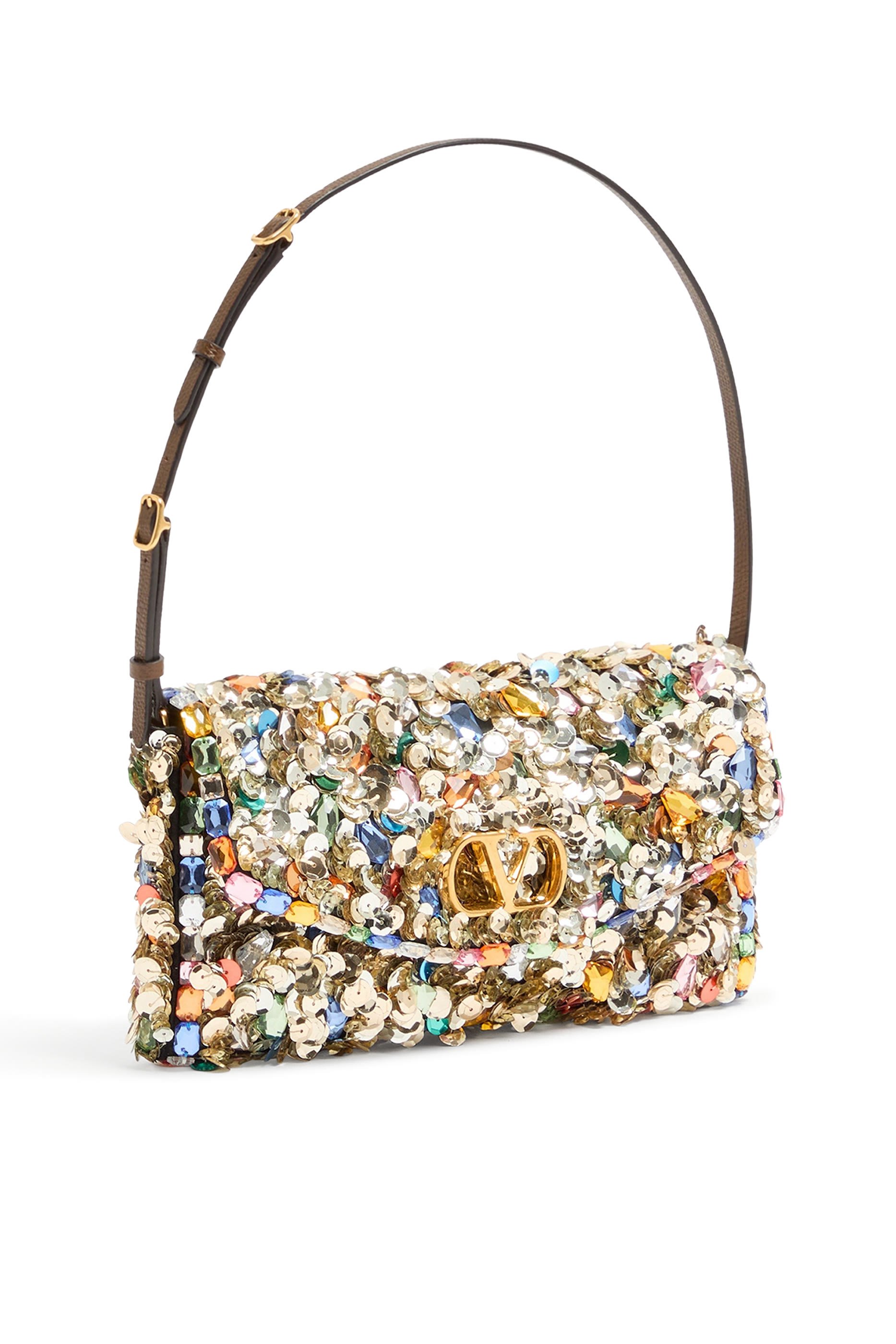 DeVain Embroidered Small Shoulder Bag