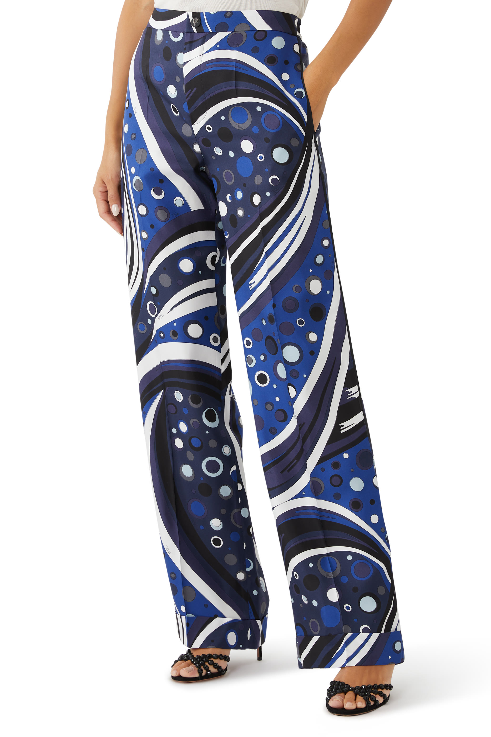 Fontane-Print Silk-Twill Trousers