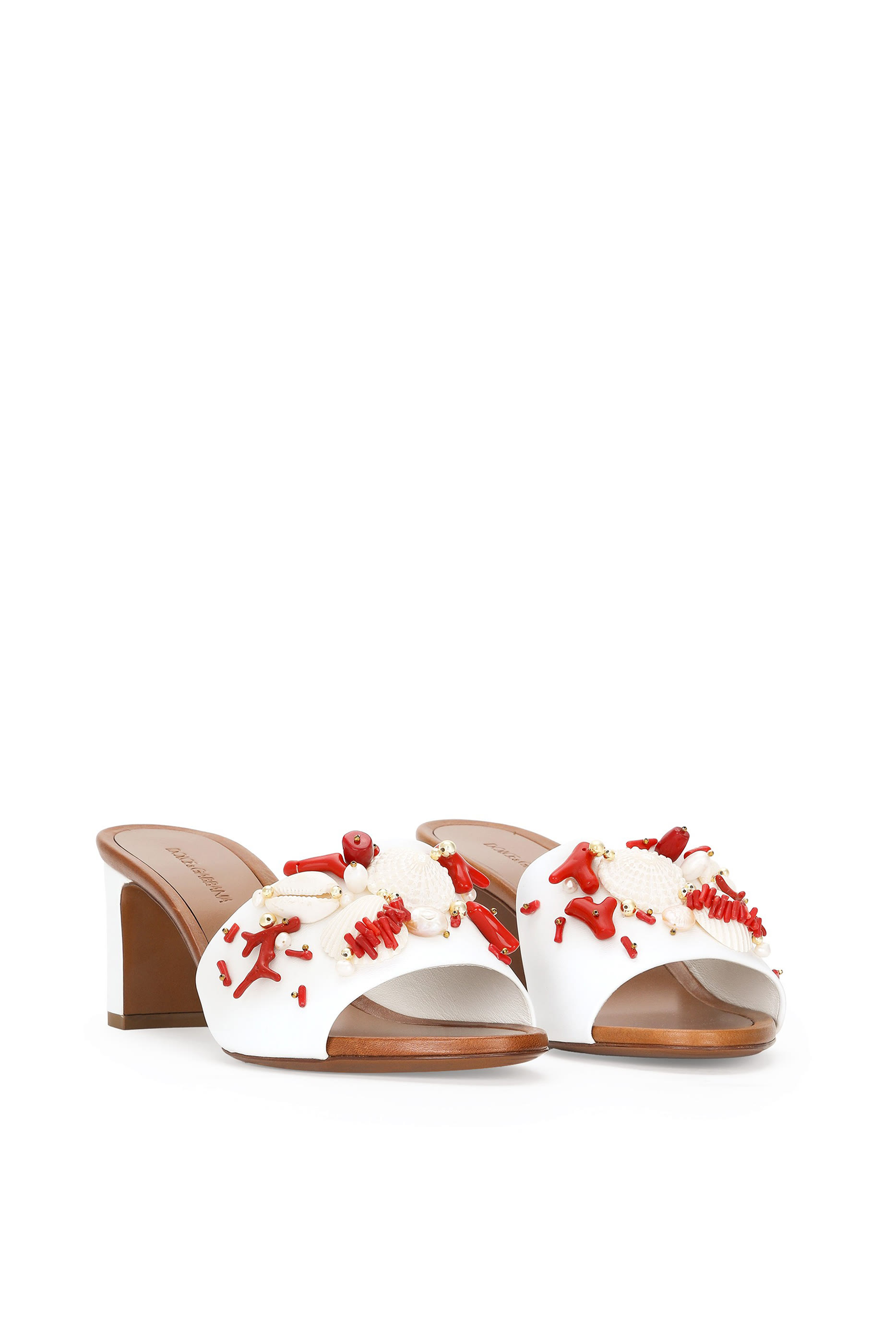 Coral Embroidery 60 Nappa Leather Sandals