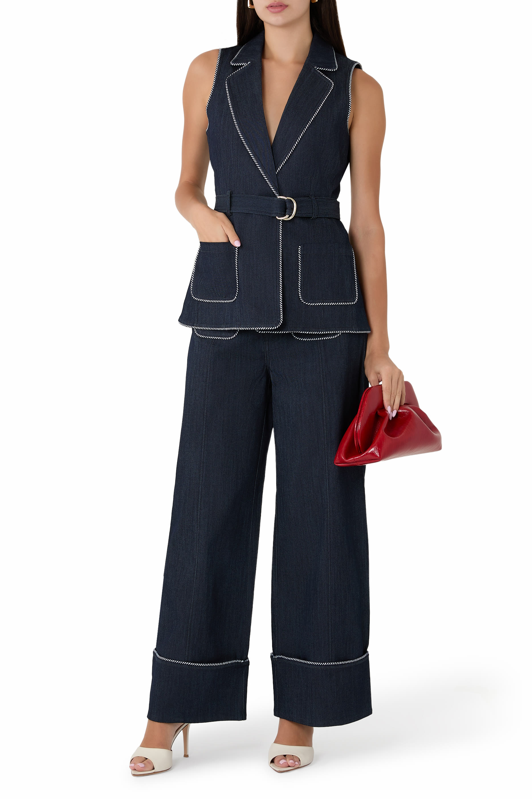 Andrea Twisted Trim Vest