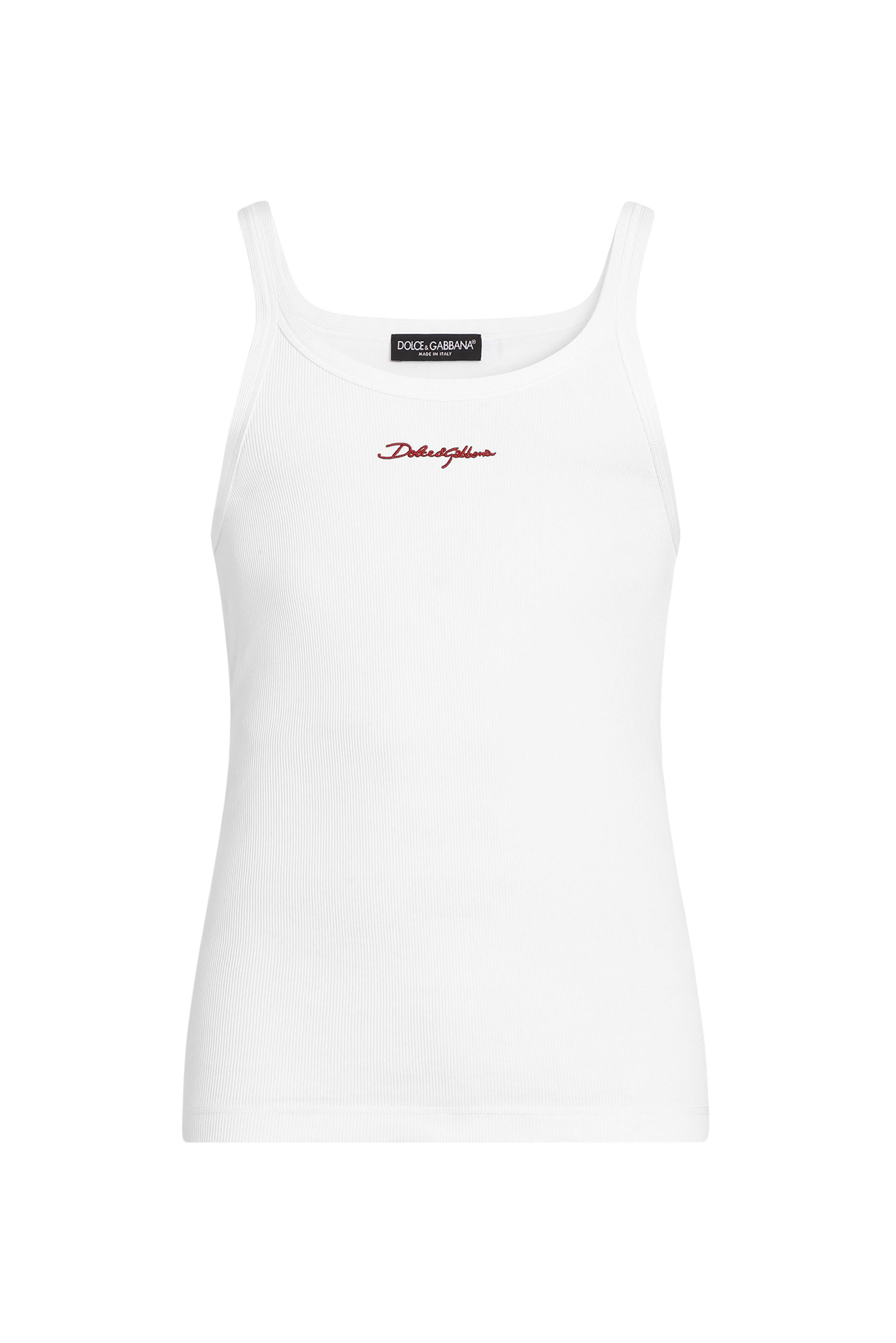 Cotton Tank Top with DG Embroidery