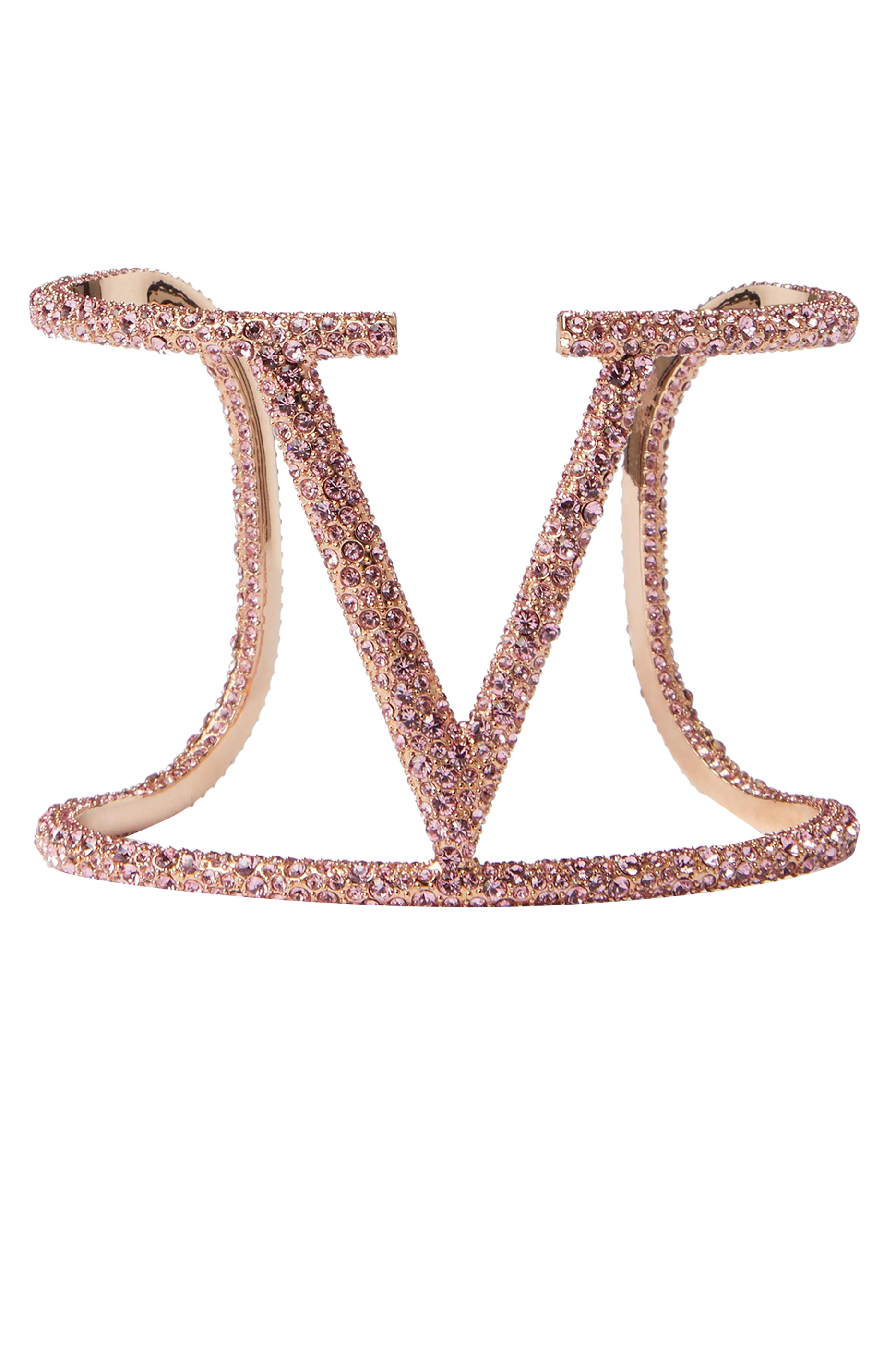 Valentino Garavani VLogo Crystal-Embellished Cuff Bracelet