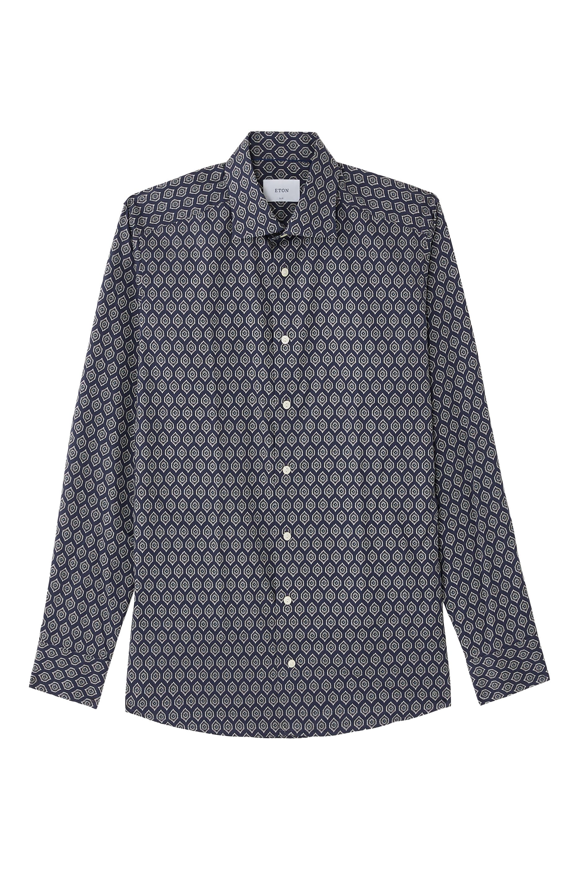  Geometric Print Signature Twill Shirt 