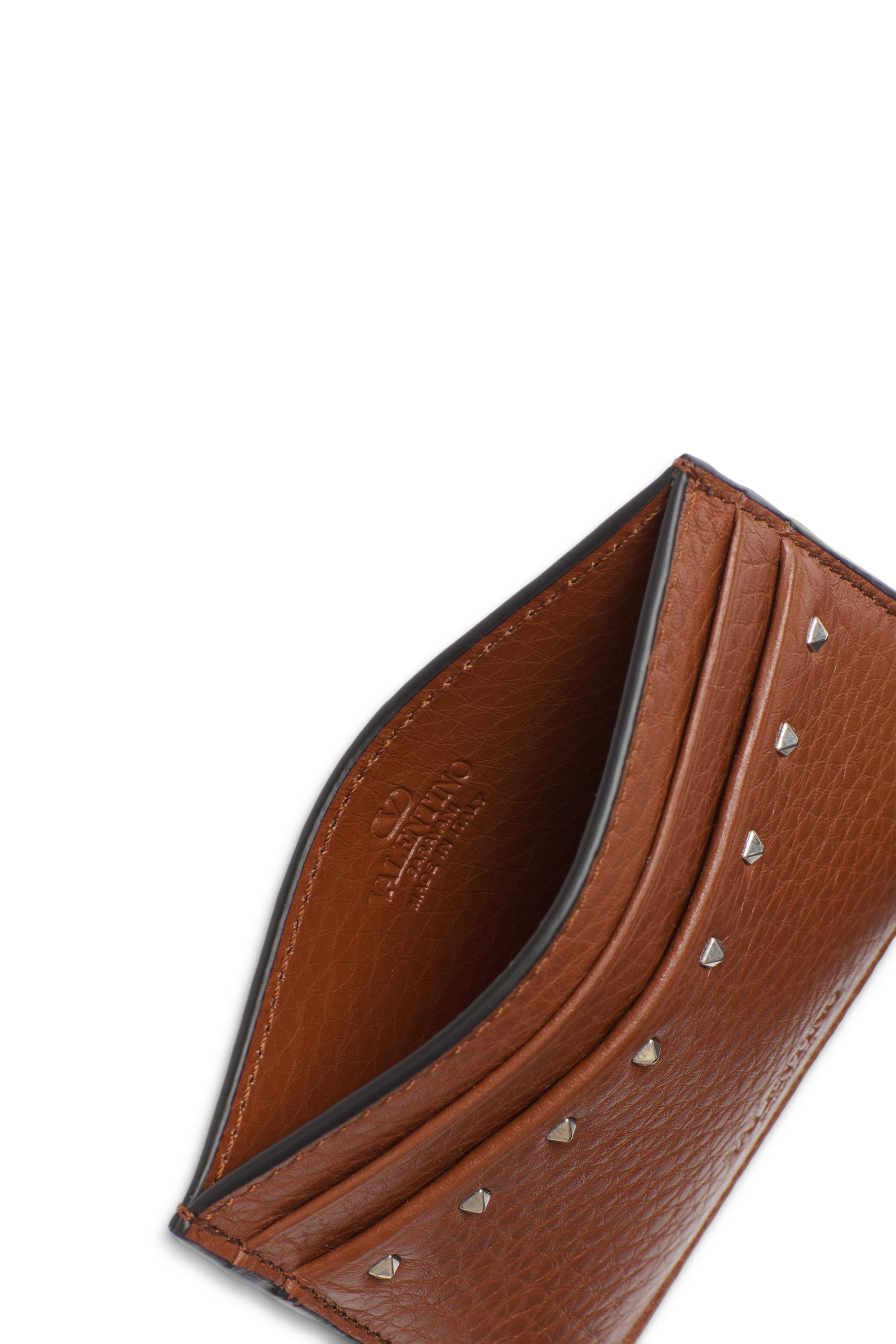 VLogo Signature Grainy Calfskin Card Holder