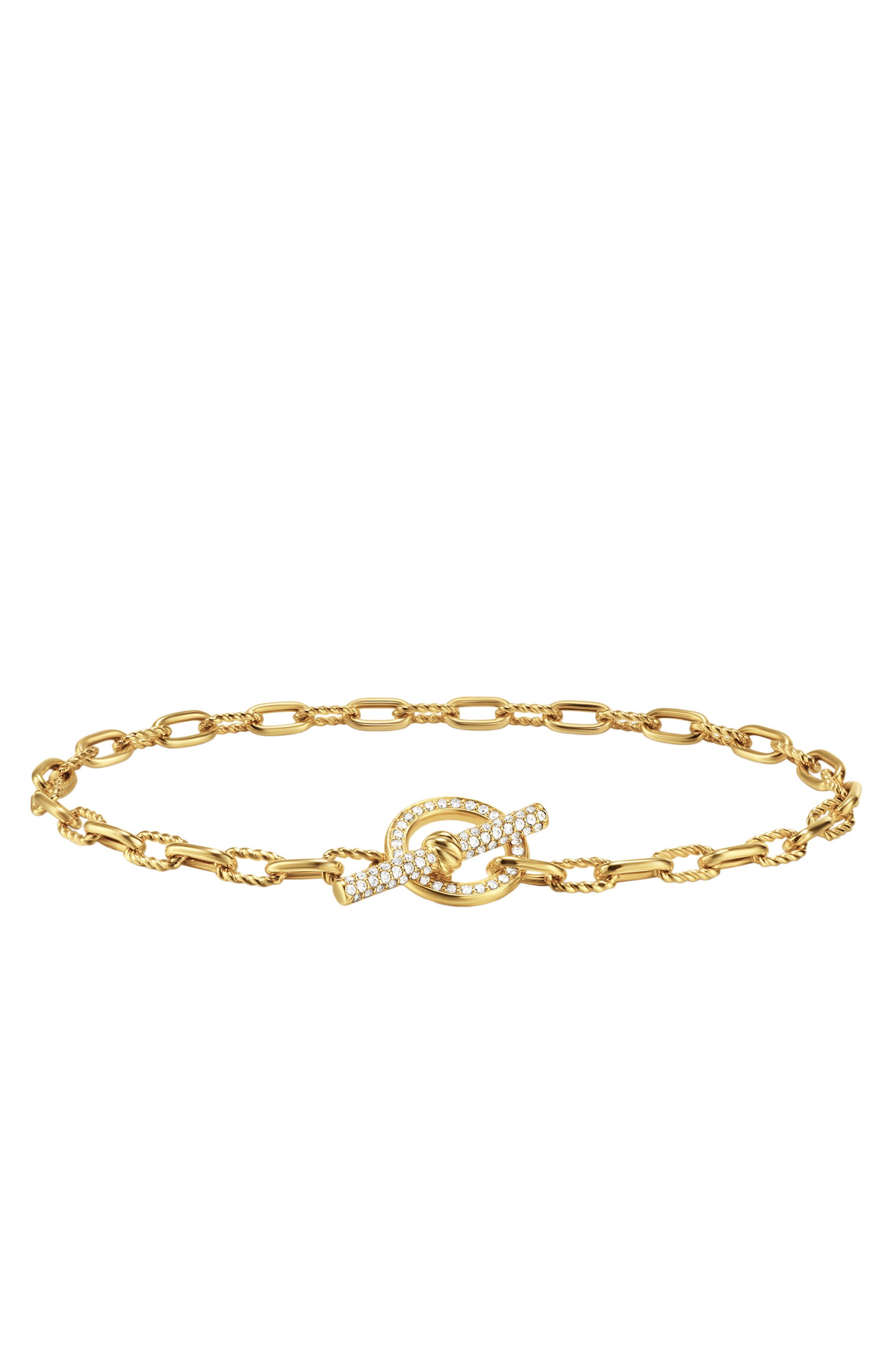 DY Madison® Pavé Toggle Chain Bracelet, 18k Yellow Gold & Diamonds