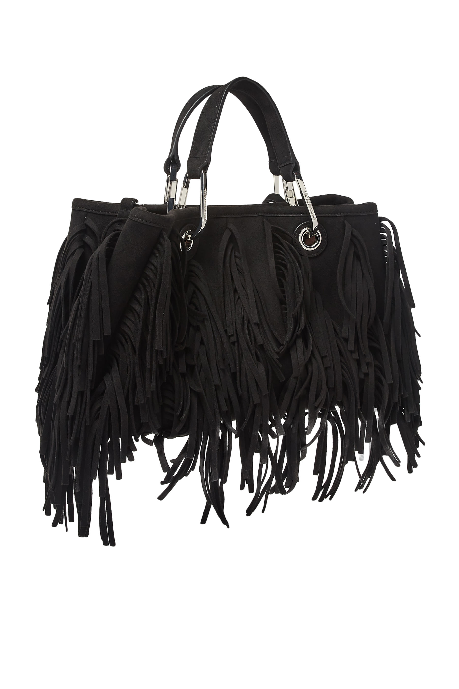 MyEA Faux Suede Shopper Bag with Fringes