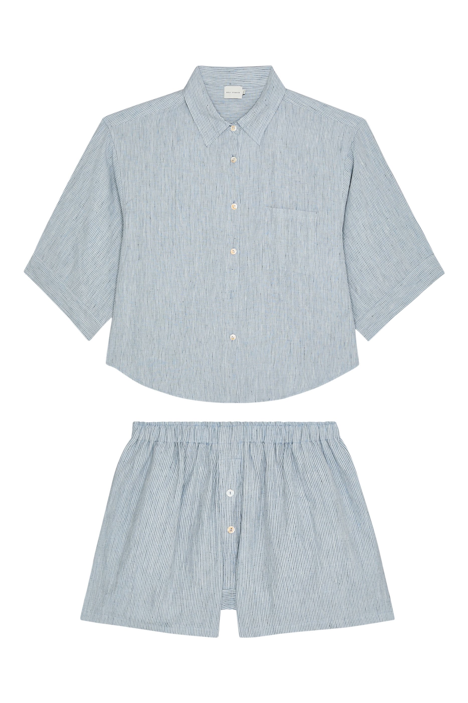 Striped Shirt & Shorts Set 