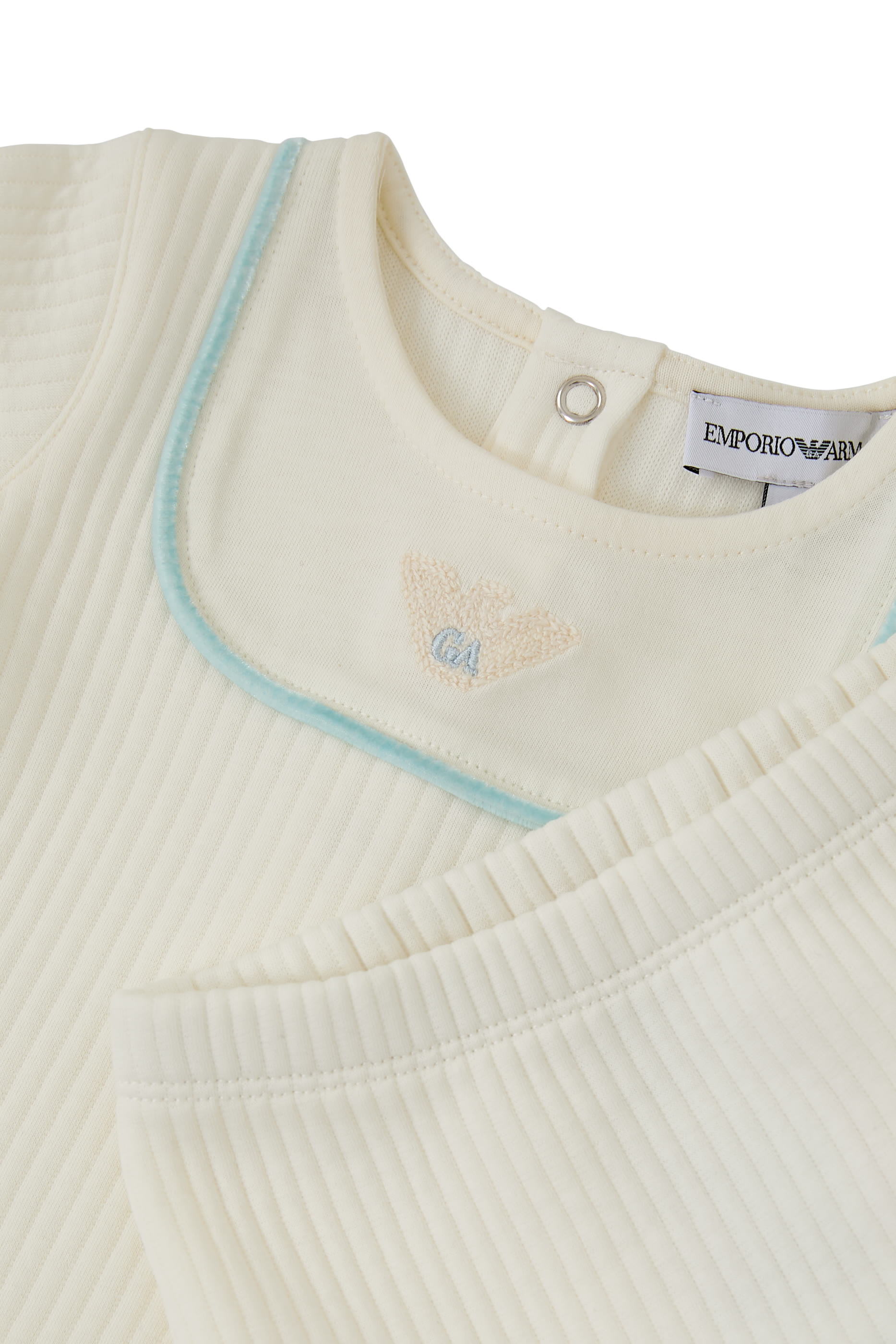 Kids 2-Piece Contrast Piping Set