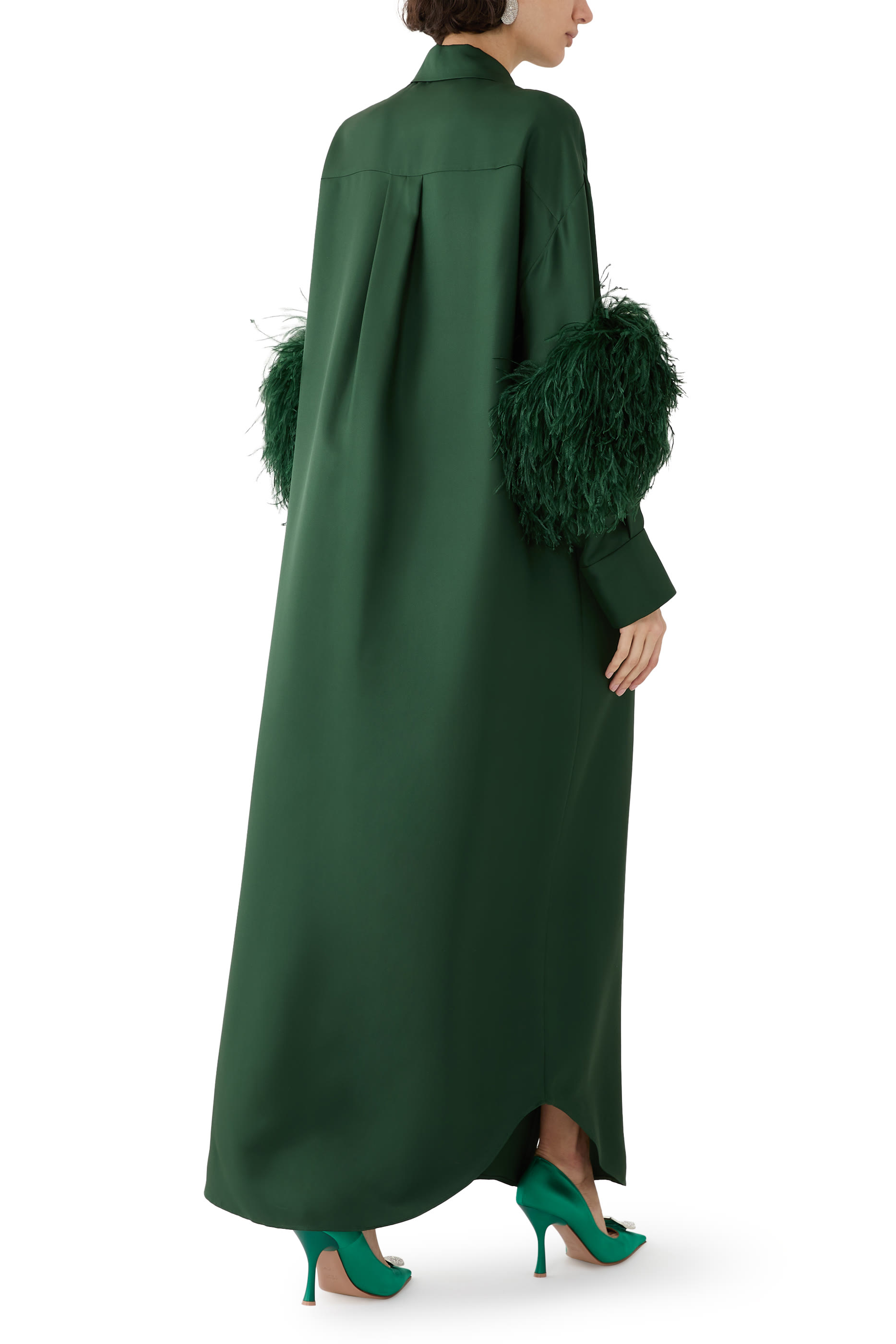 Bloomingdale's Exclusive Button Down Feathered Dress