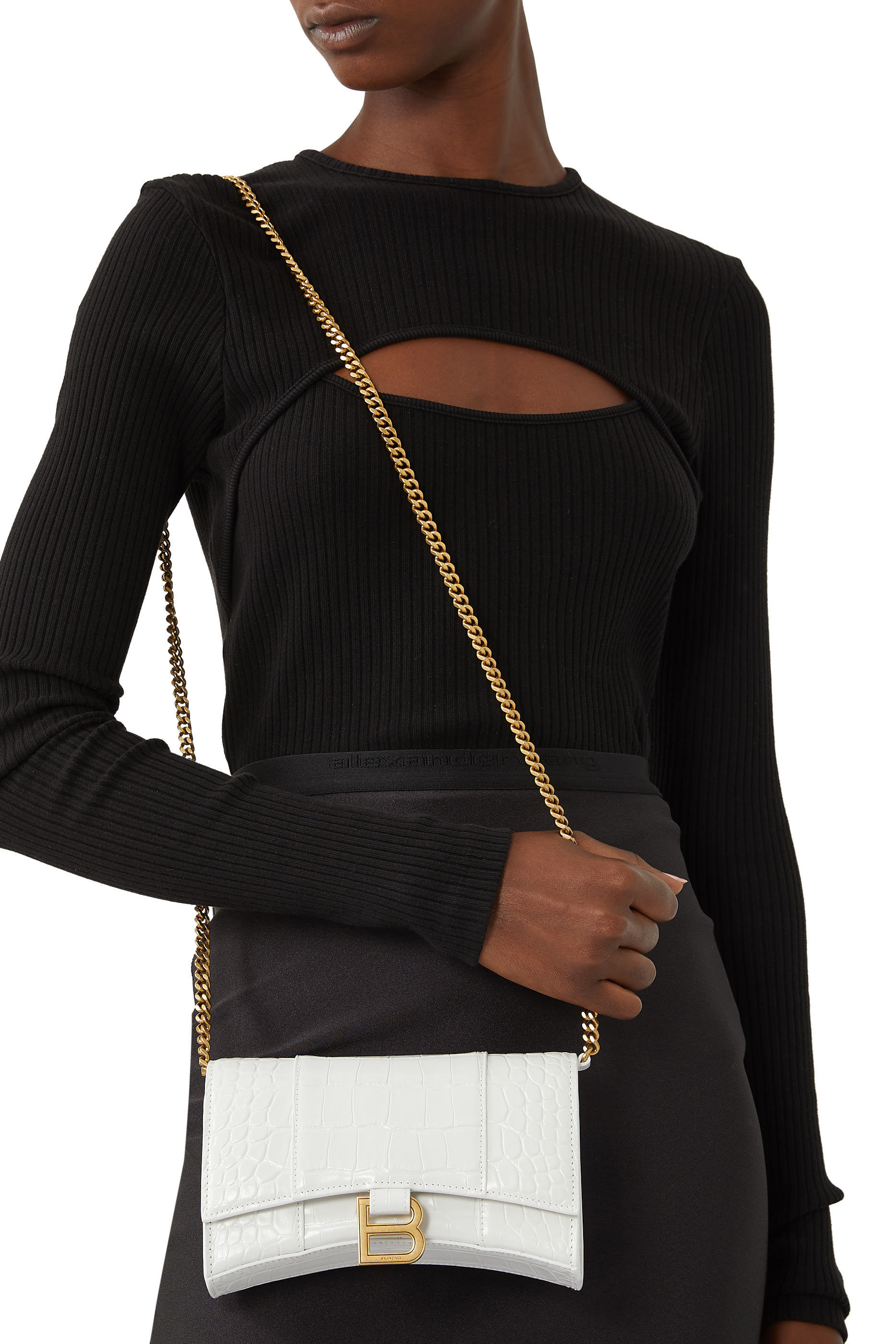 Hour Glass Wallet Chain Bag