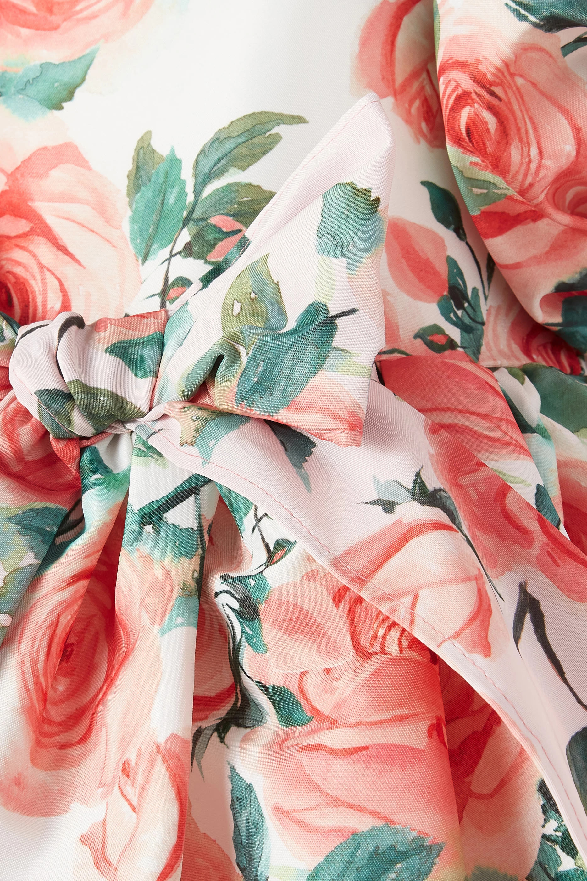 Kids Balloon Sleeves Rose Dress