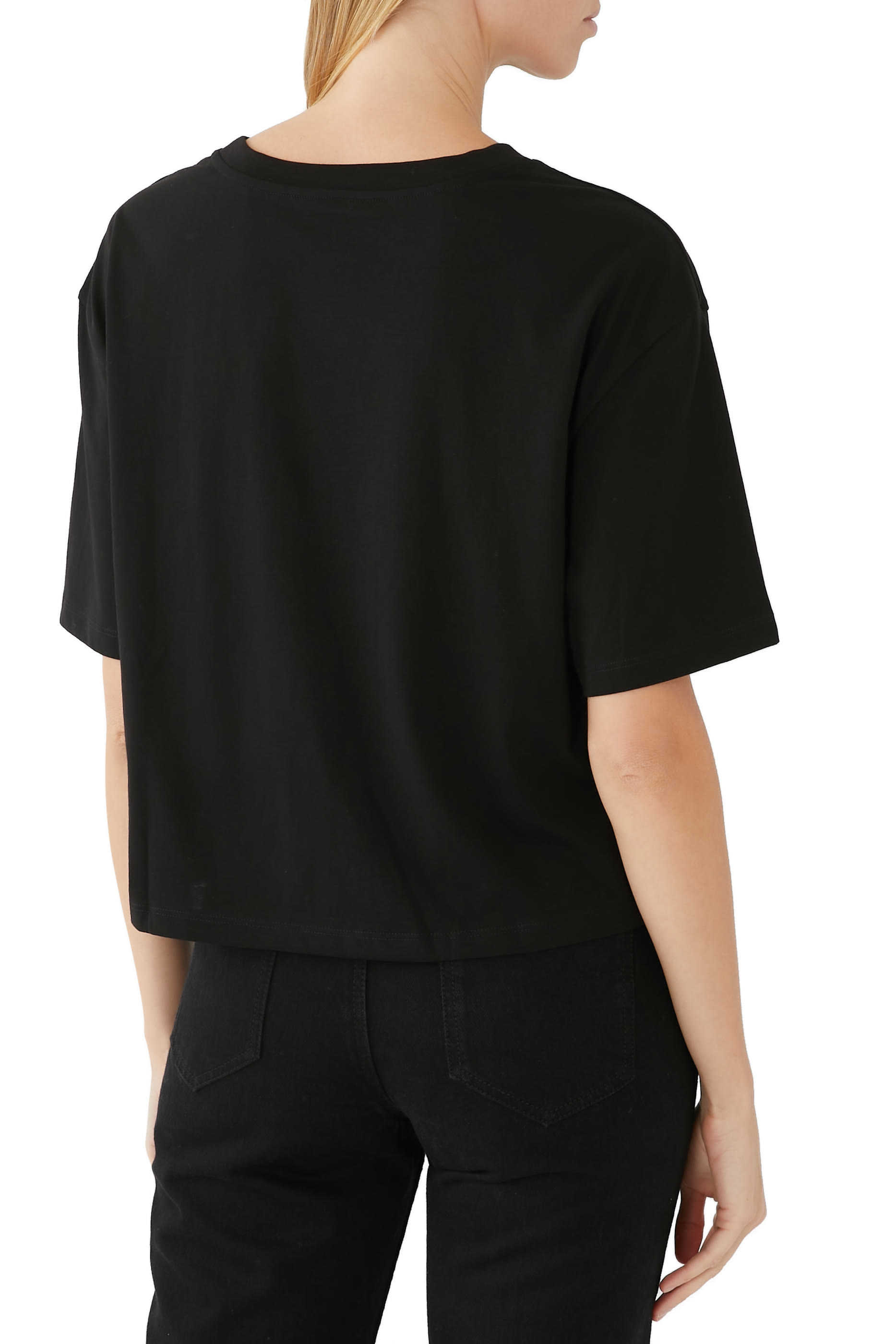 Logo Print Cropped T-Shirt