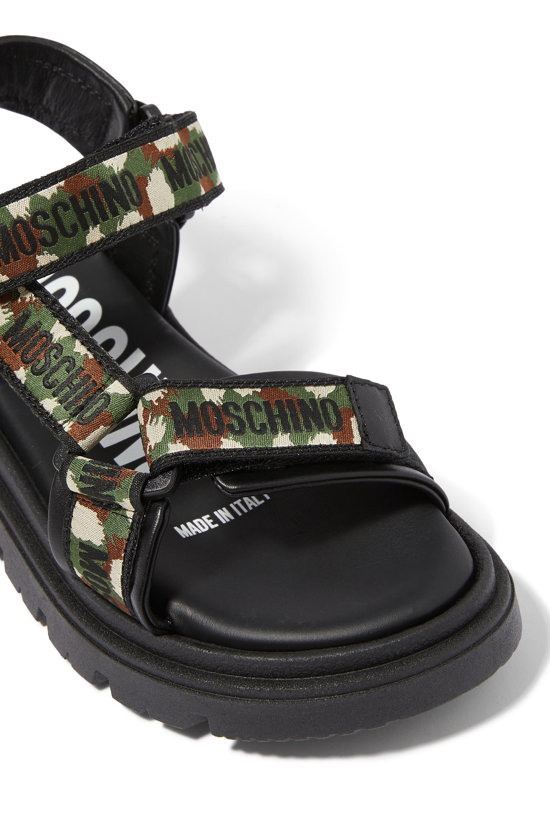 Kids  Logo Leather Sandals