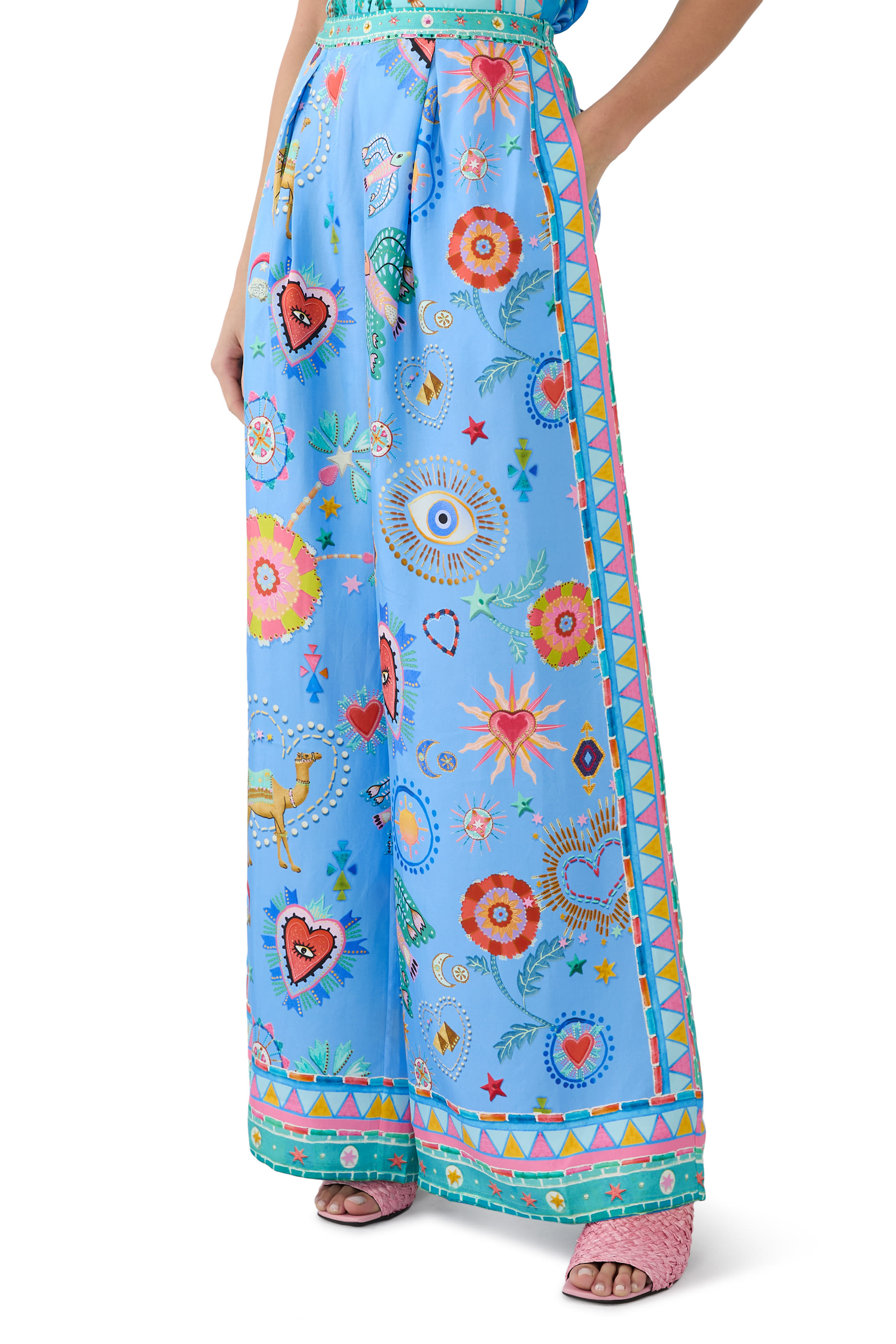 A Painted Village Tuck Front Pants