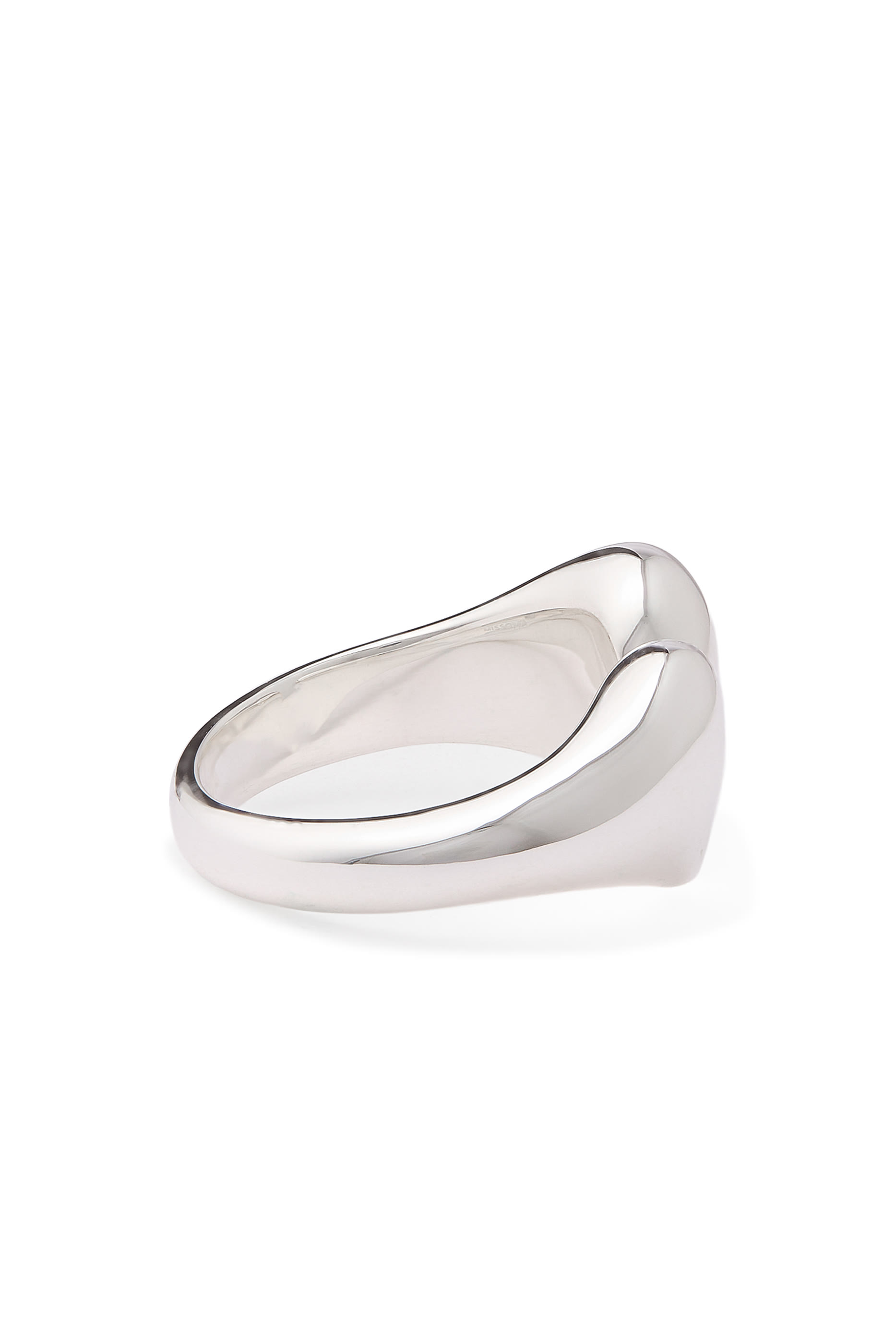  Molten Heart Statement Ring, Recycled Sterling Silver Plating on Brass