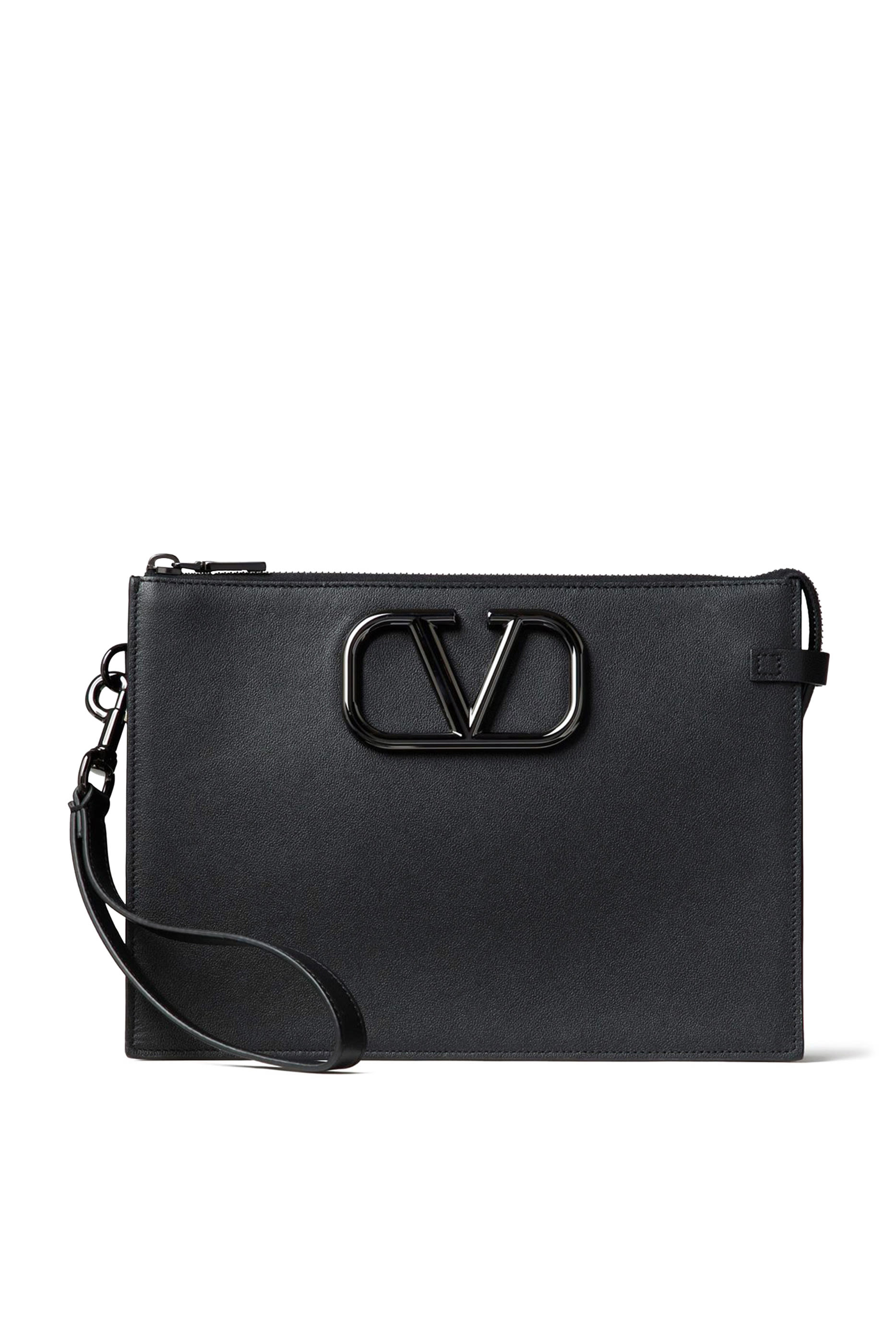 VLogo Signature Calfskin Pouch