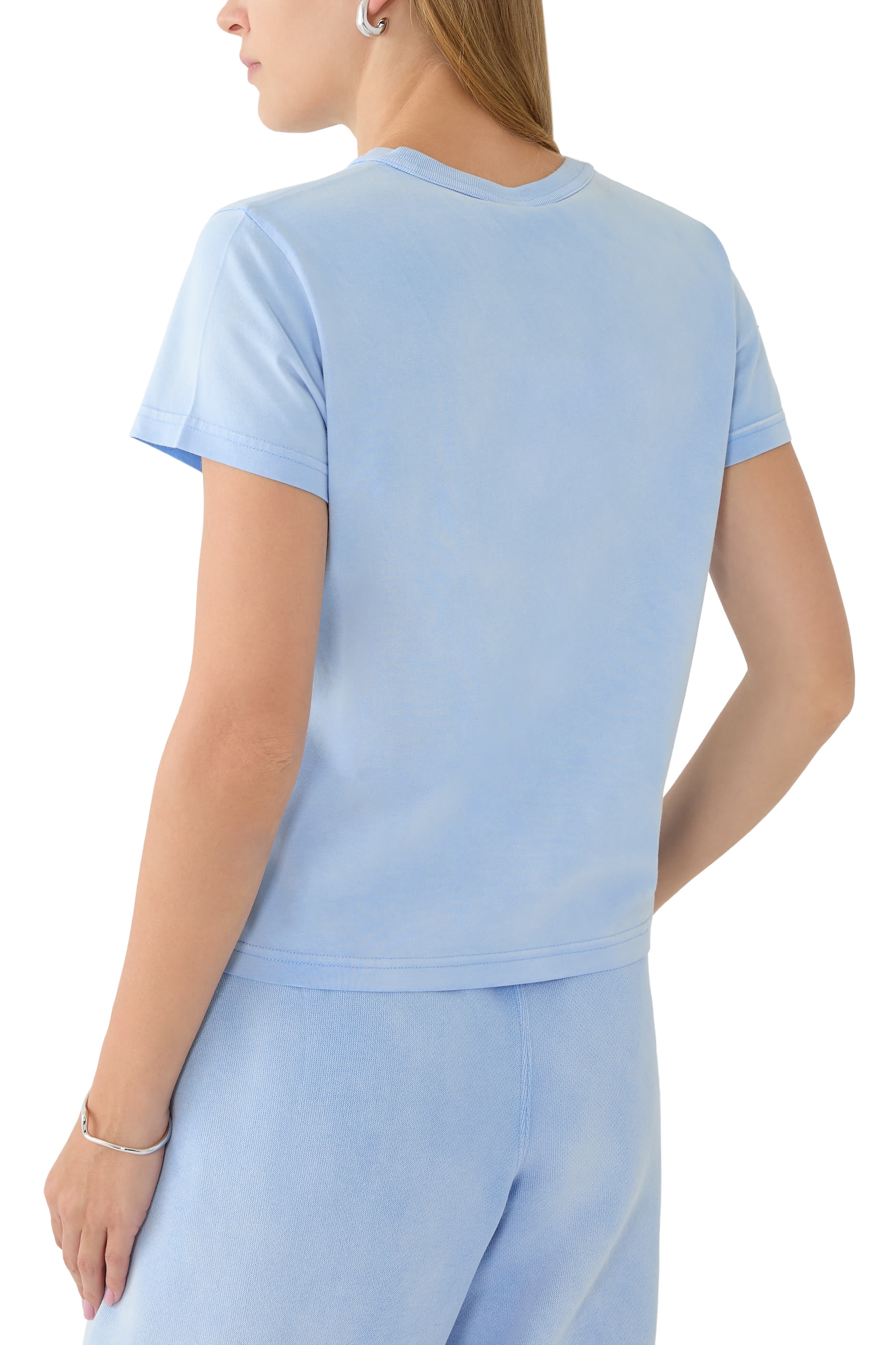 Essential JSY Shrunk with Puff Logo and Bound Neck T-Shirt