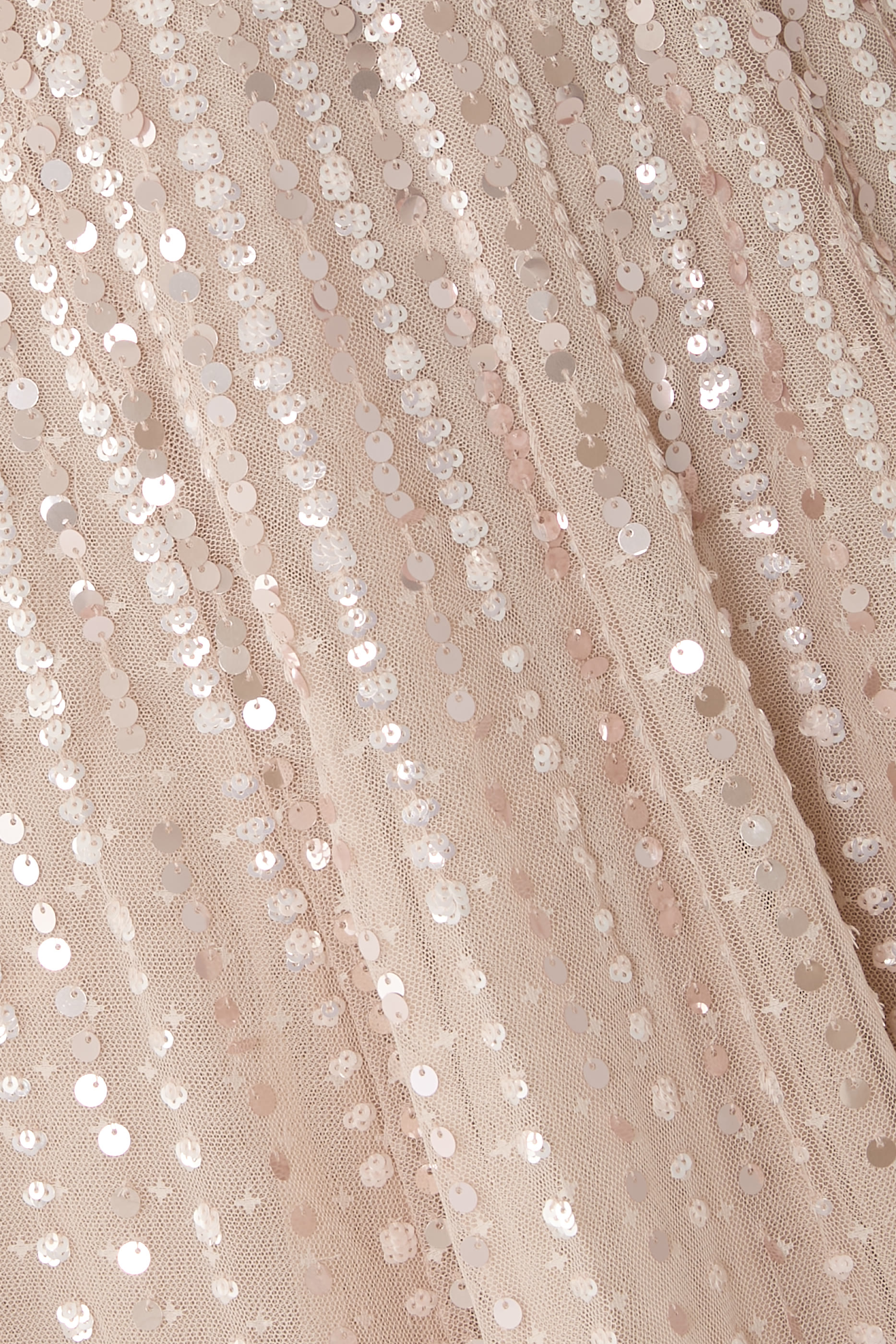 Moonlight Sequin Cape Sleeve Ankle Gown