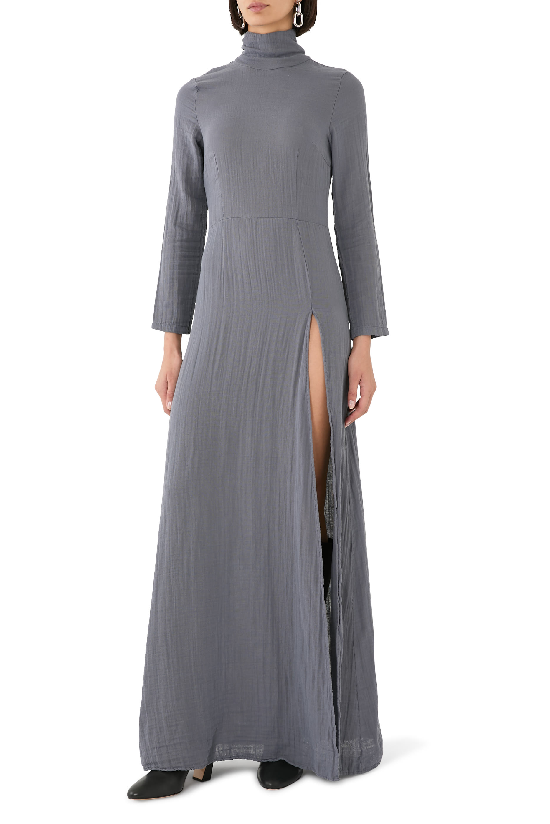 High-Neck Maxi Dress