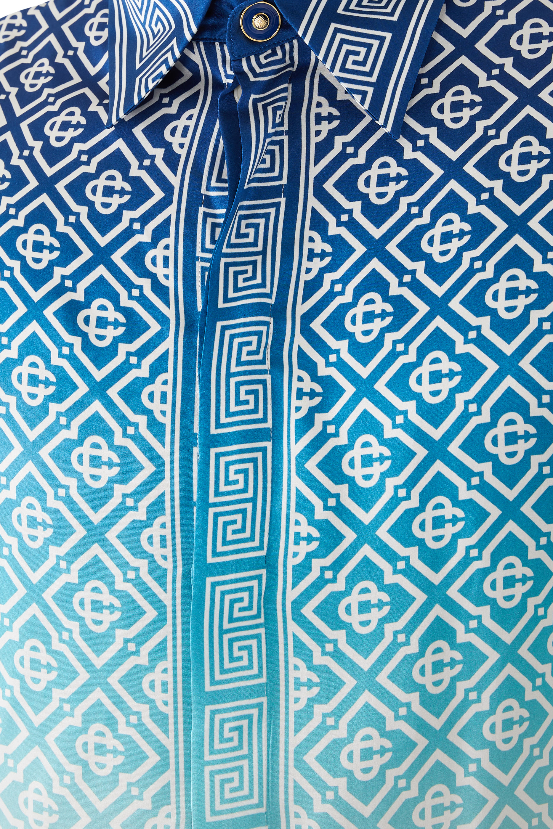 Jacquard Gradient Silk Shirt