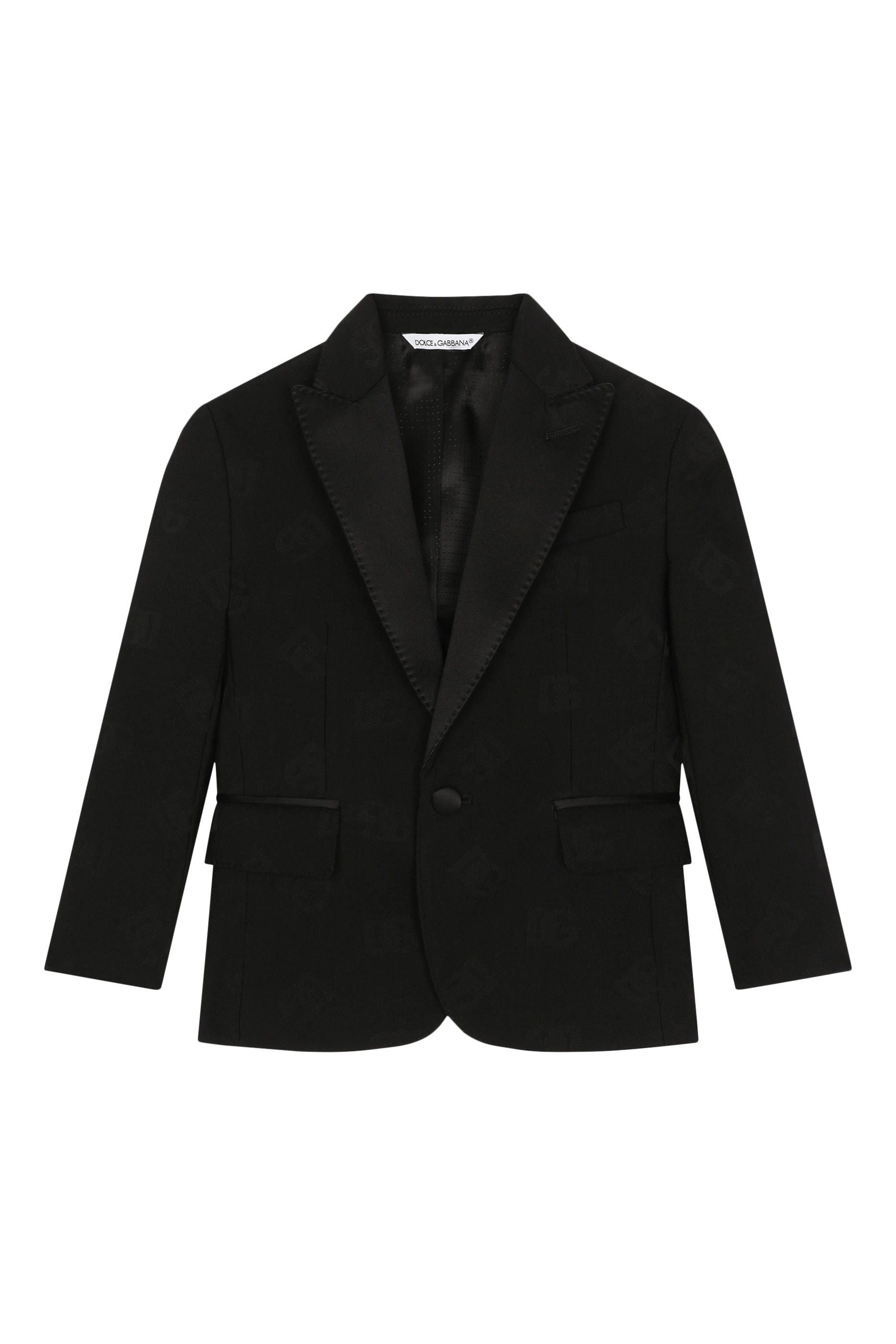 Kids Wool Jacquard Tuxedo Jacket
