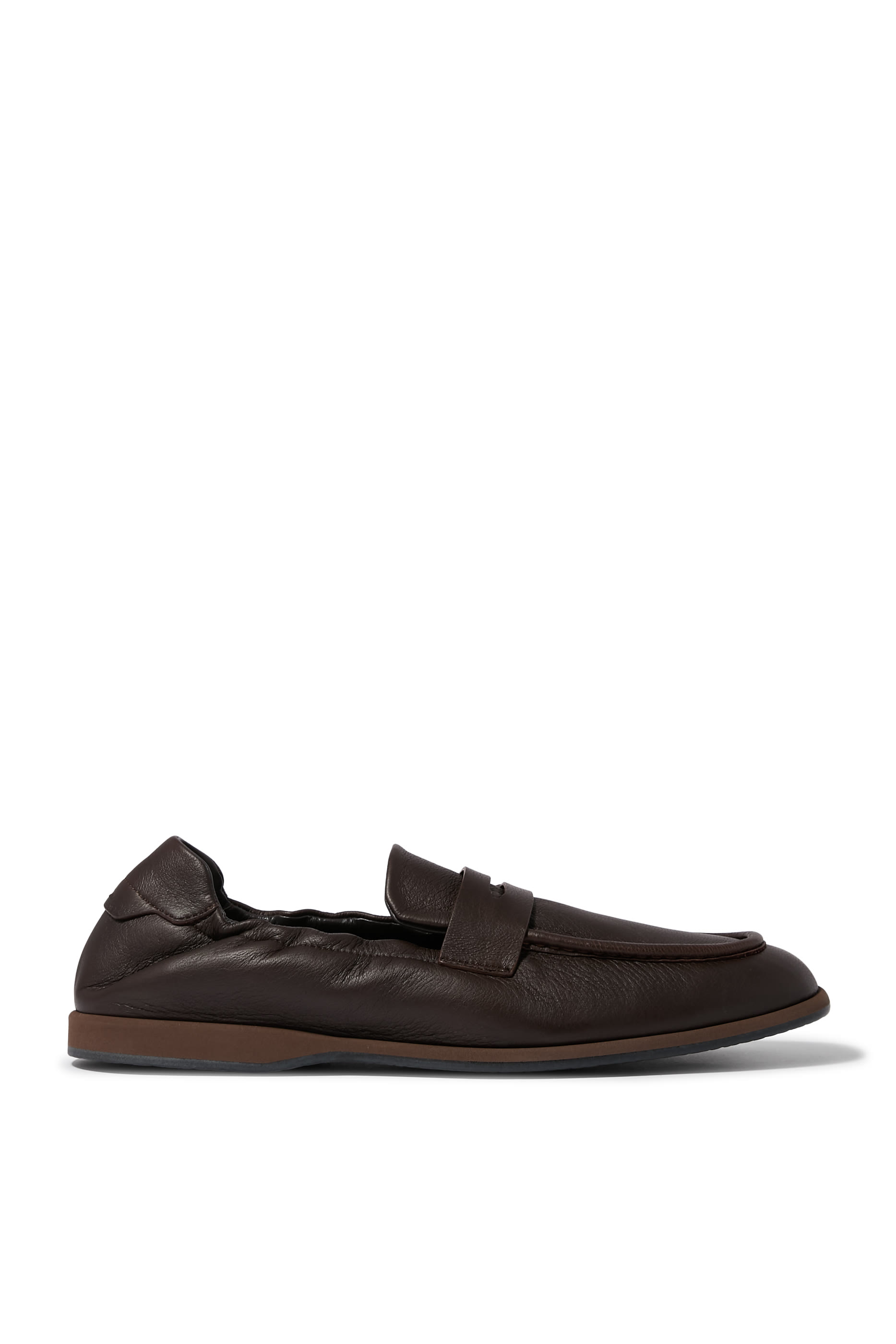 Elk Leather Penny Loafers 