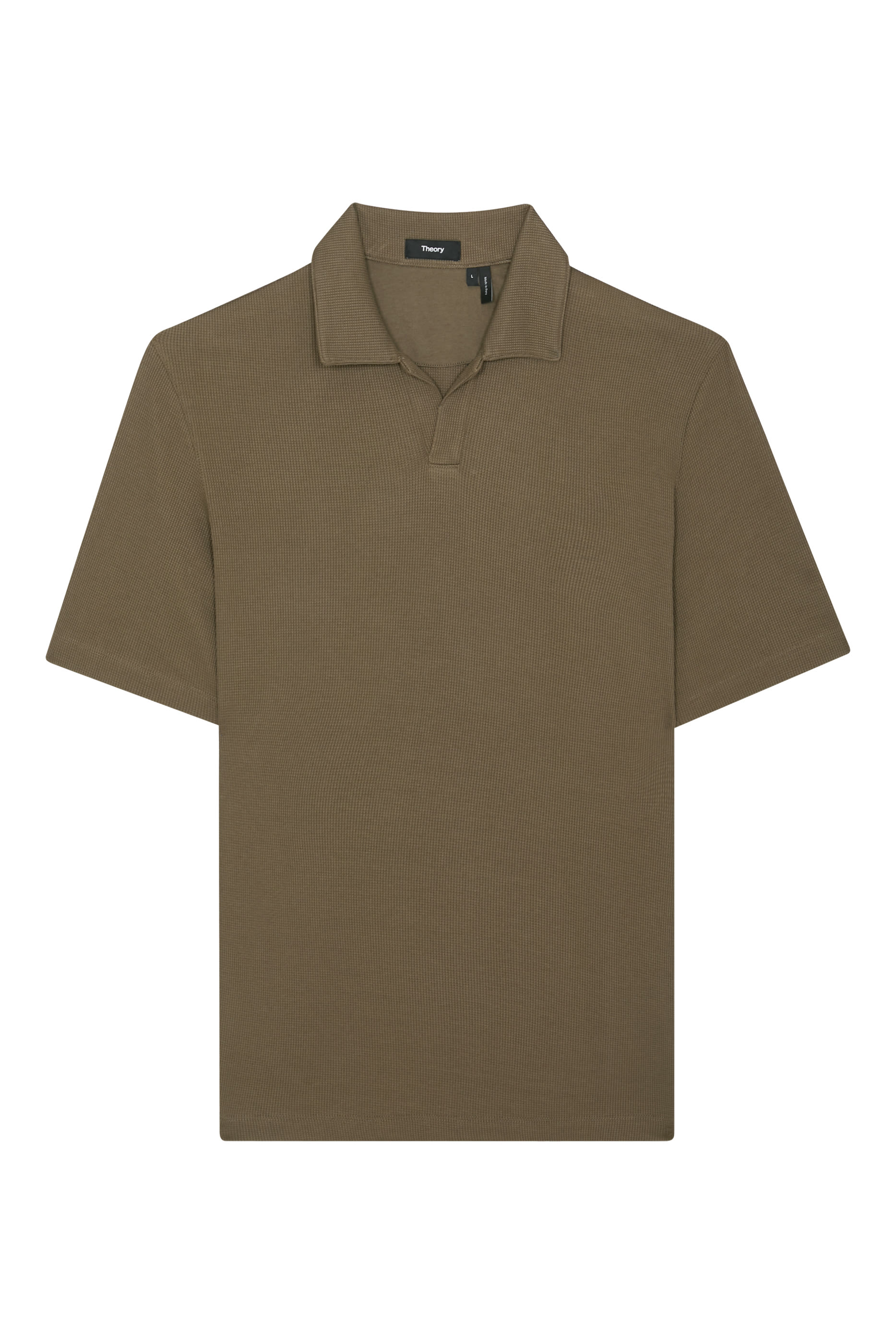 Waffle-Knit Cotton Polo Shirt