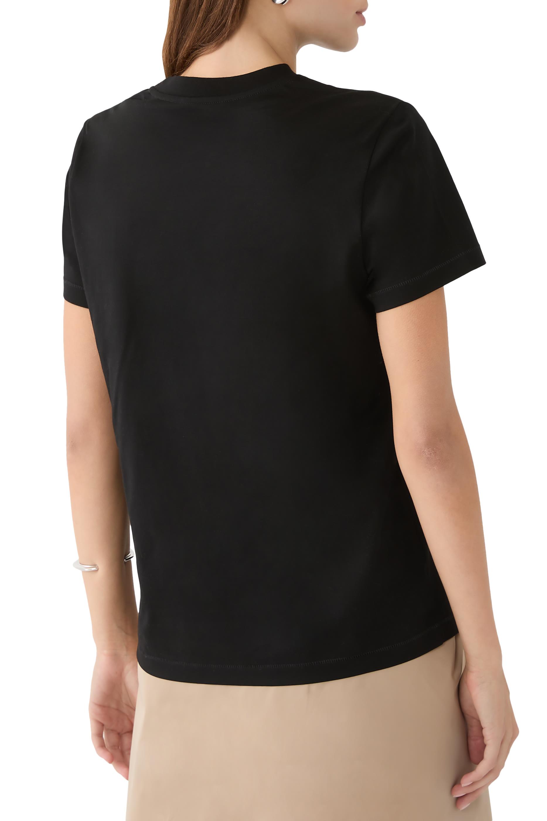 Beaded Cotton T-Shirt