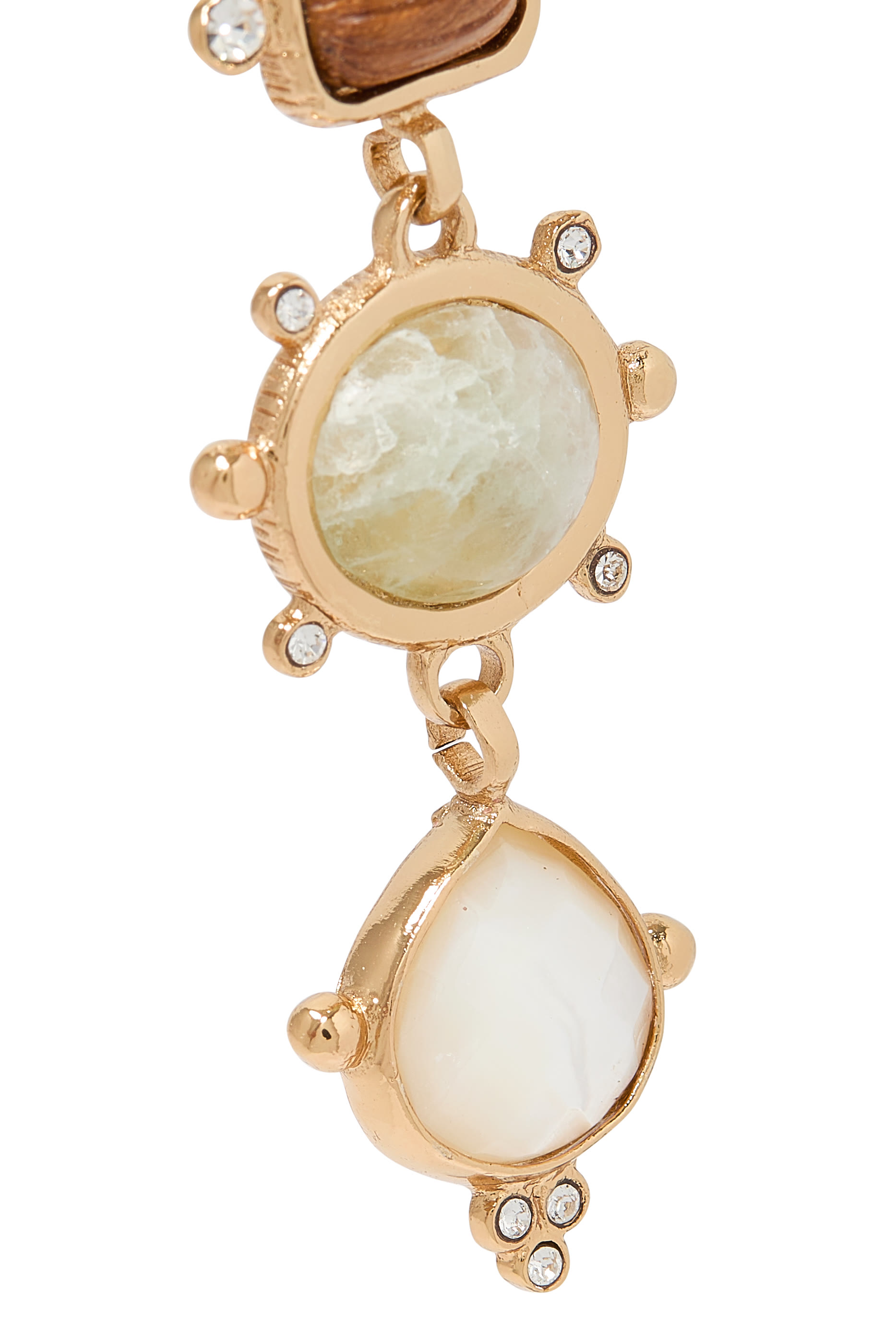 Tiki 3 Earrings, Gold-Plated Brass